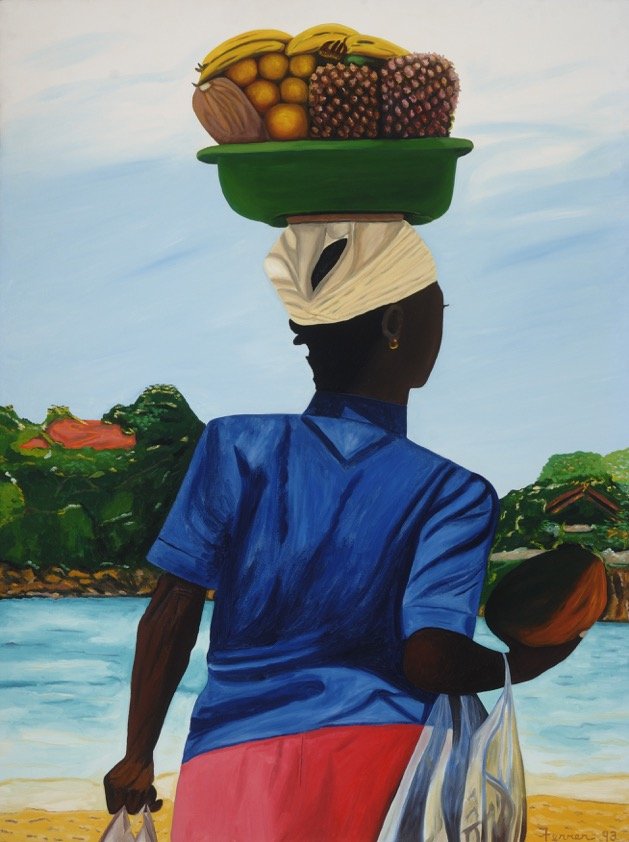   Rafael Ferrer   Dulzura , 1993 Oil on canvas 56 x 42 in 142.2 x 106.7 cm 