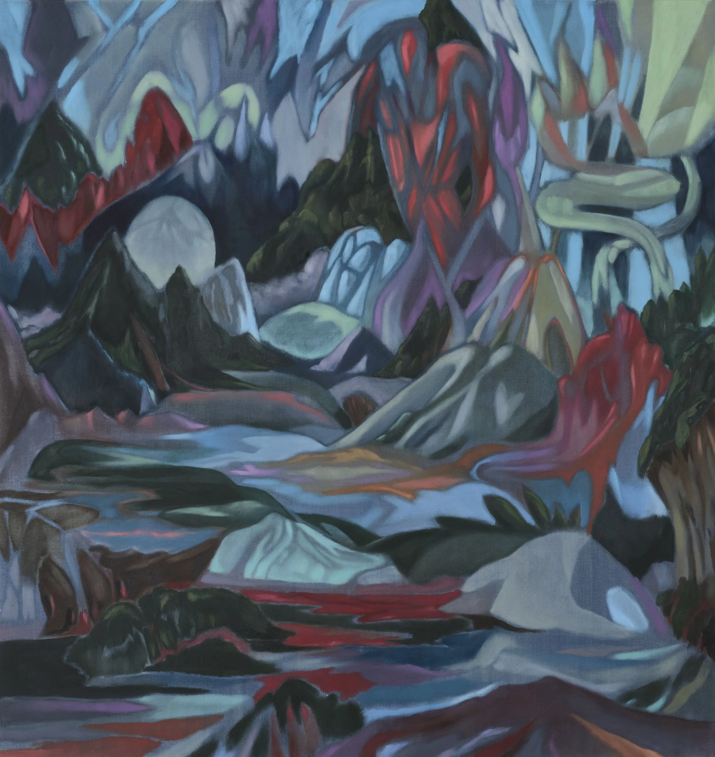   Emilio Perez   Life Of Illusion , 2022 Oil on linen 70 x 66 inches 