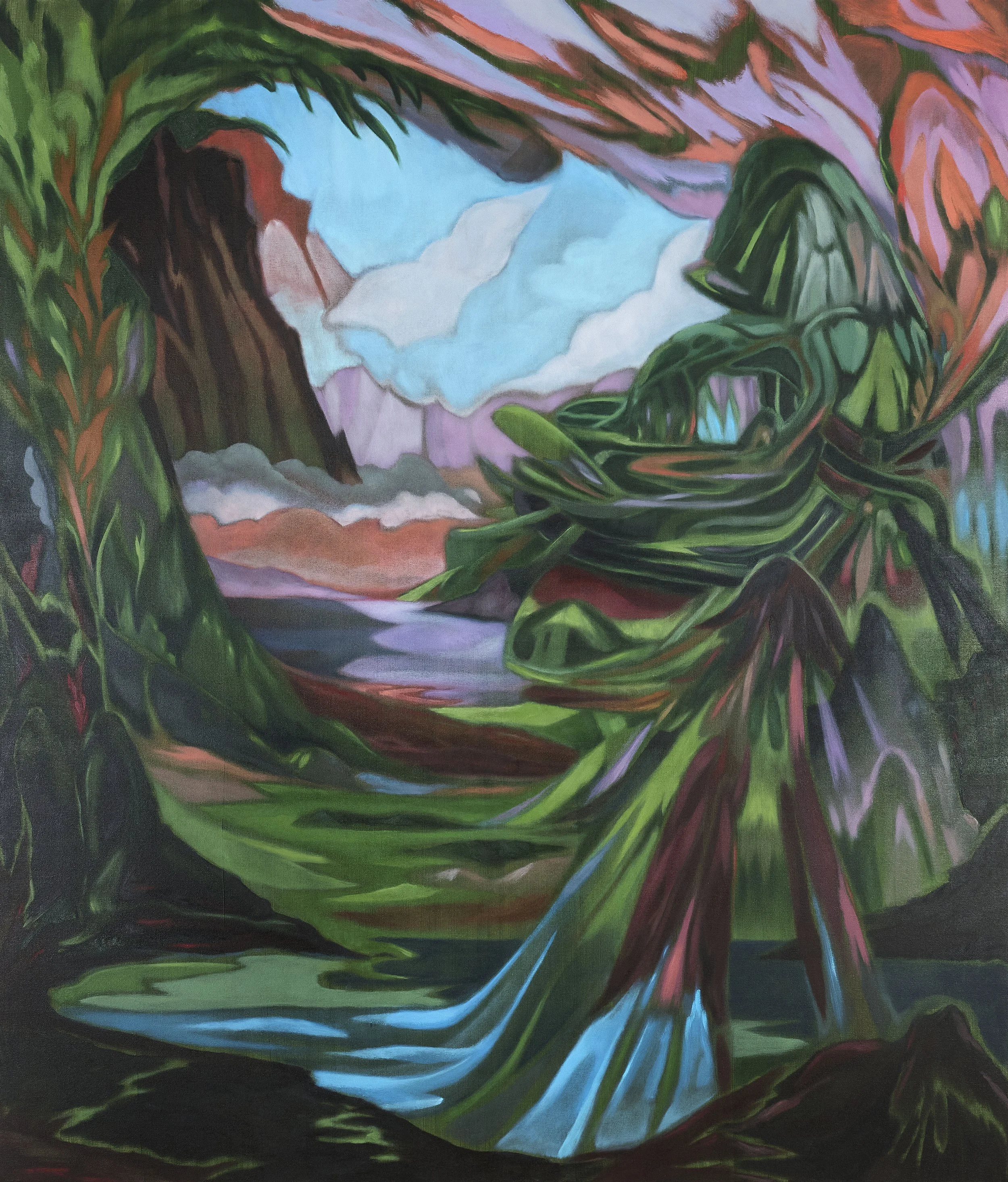   Emilio Perez   Altos De Utuado , 2022 Oil on linen 84 x 72 inches 