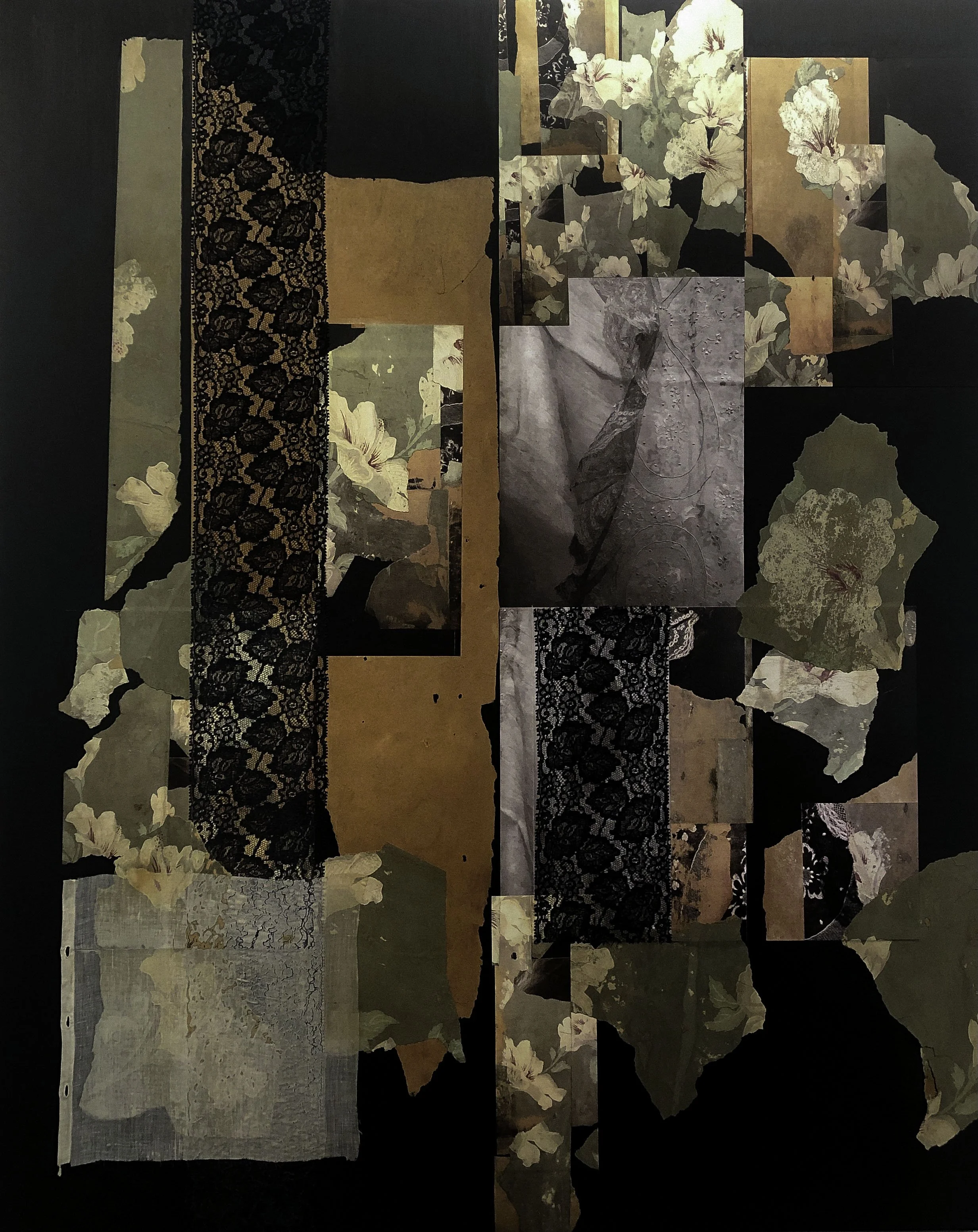   María Martínez-Cañas   Absence Revealed 002 , 2021 Mixed Media on Hybrid Wood panels 50 x 40 inches 