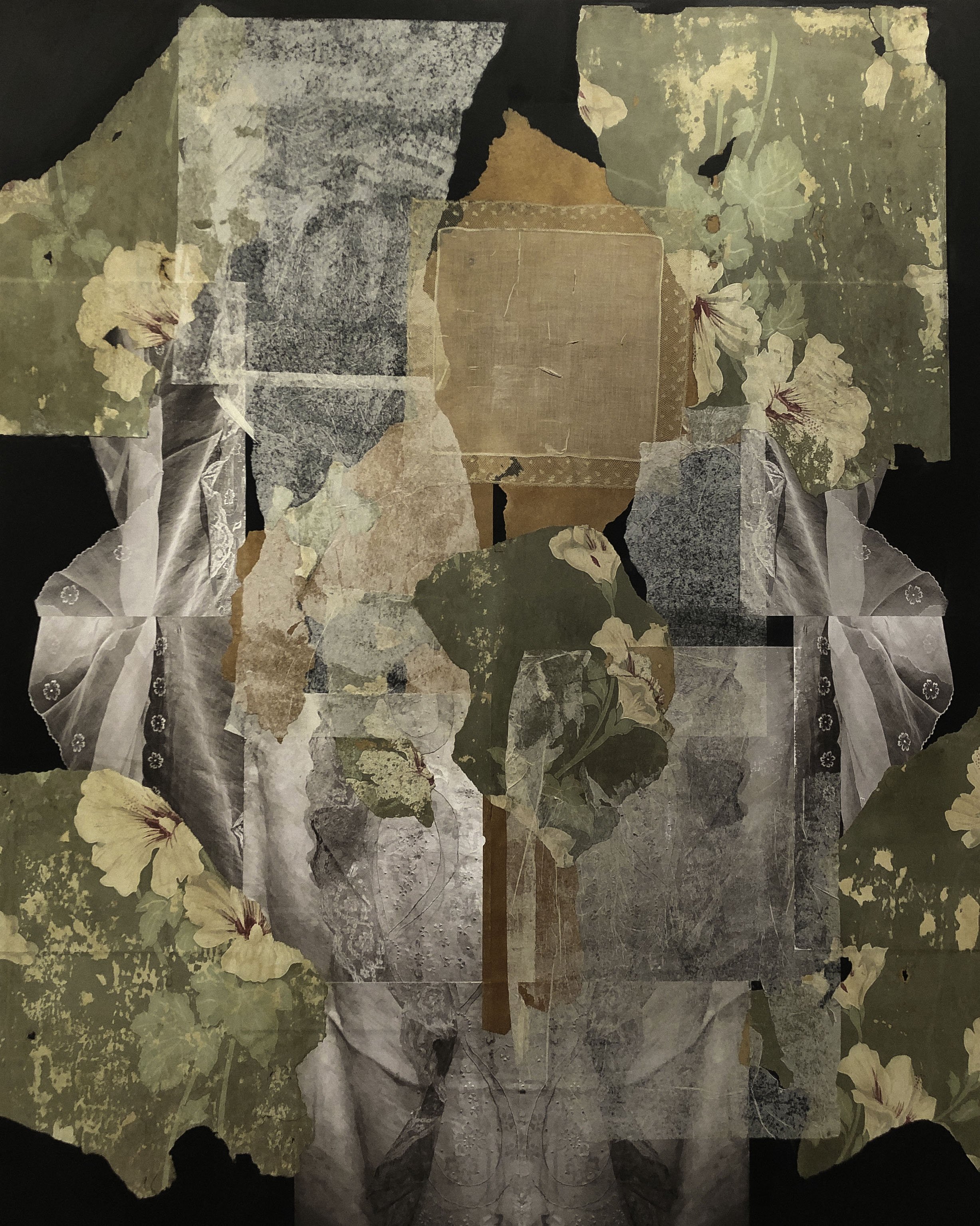   María Martínez-Cañas   Absence Revealed 003 , 2021 Mixed Media on Hybrid Wood panels 50 x 40 inches 