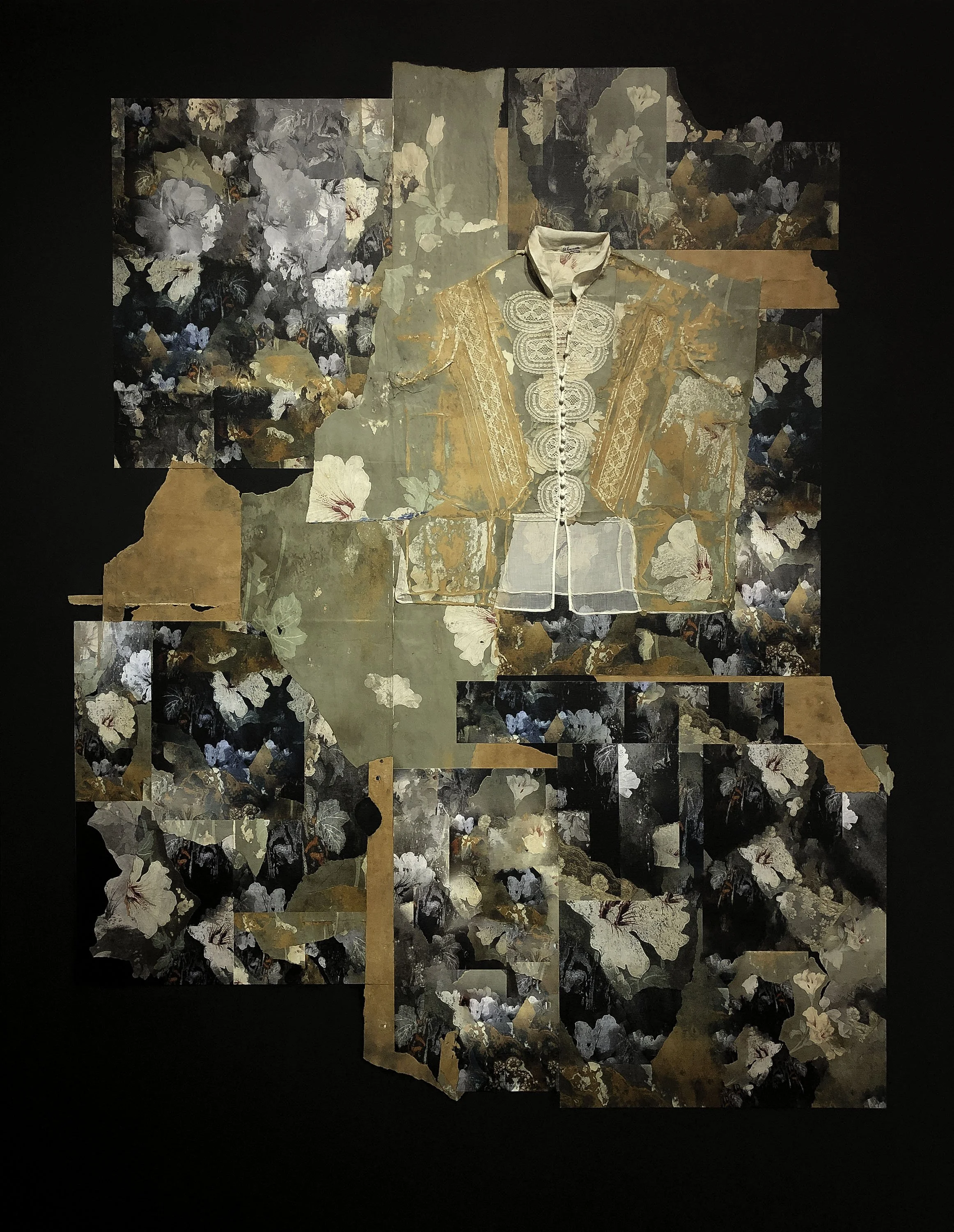   María Martínez-Cañas   Absence Revealed: Untitled 009,  2021 Mixed Media on Hybrid Wood panels 79 x 63 inches     