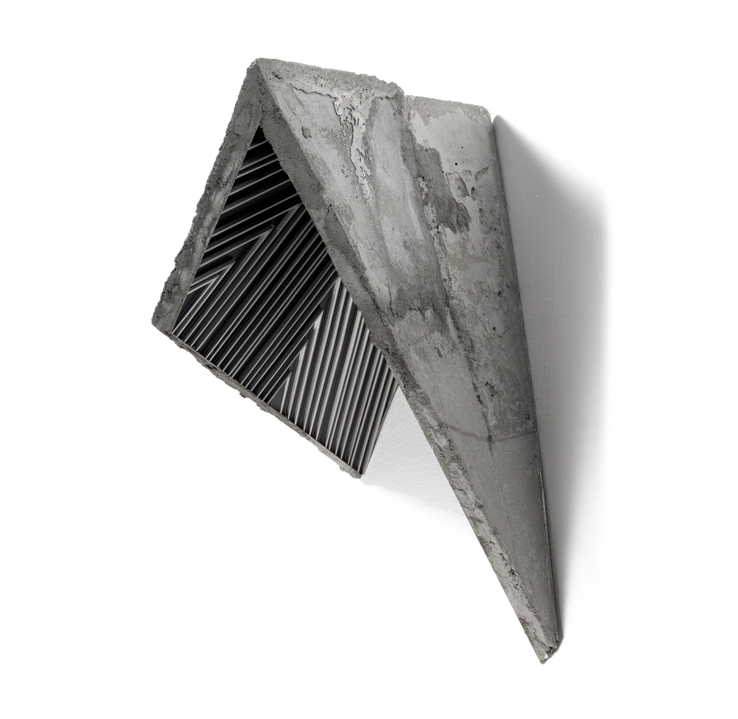   Troy Simmons   Vortex , 2018 Reinforced Concrete, Acrylic Mix, Steel , Aluminum 23 x 24 x 18 in 58.4 x 61 x 45.7 cm 