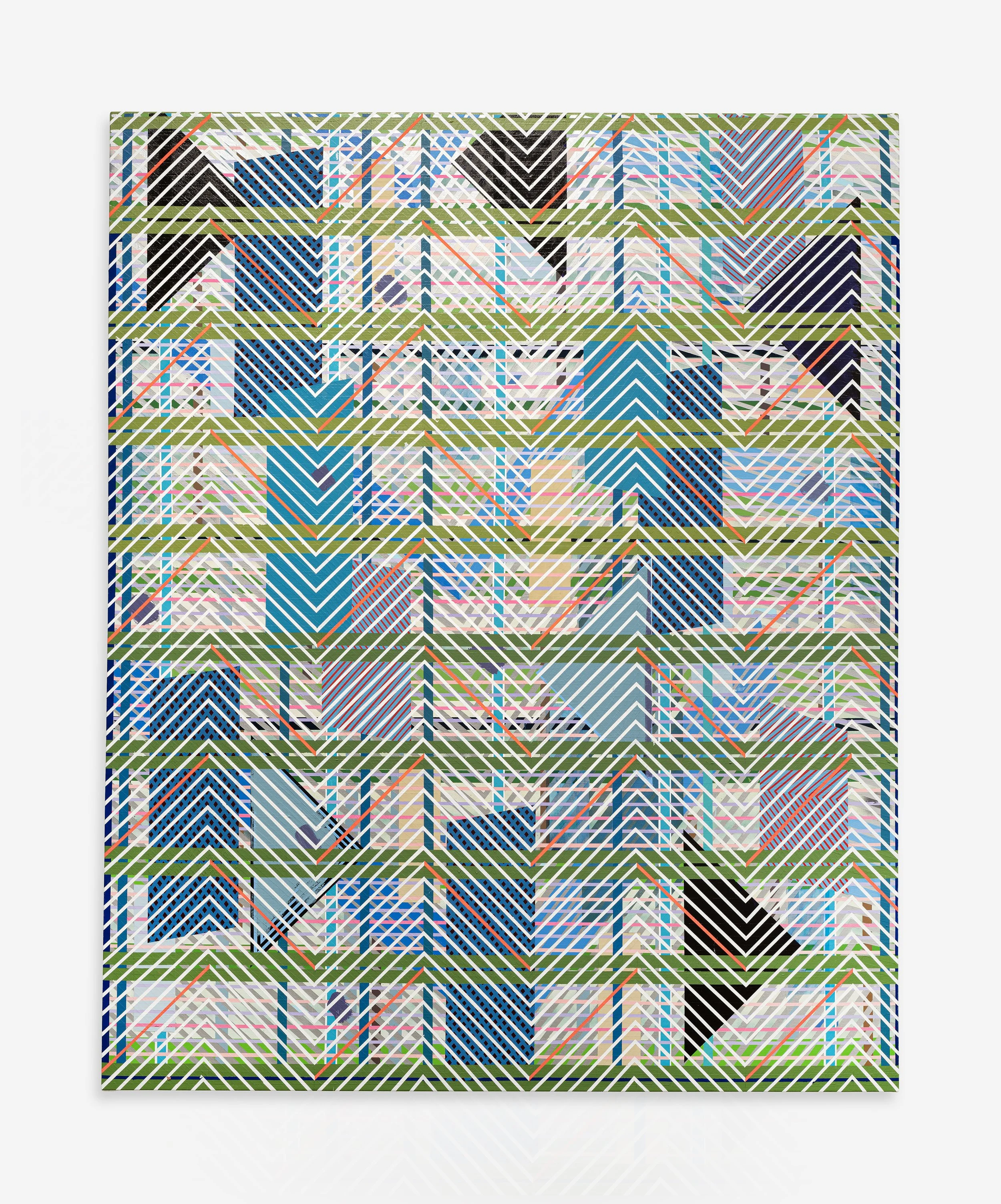   Kelley Johnson   Daydreaming , 2023 Acrylic and flashe on canvas 74 x 60 in 188 x 152.4 cm 