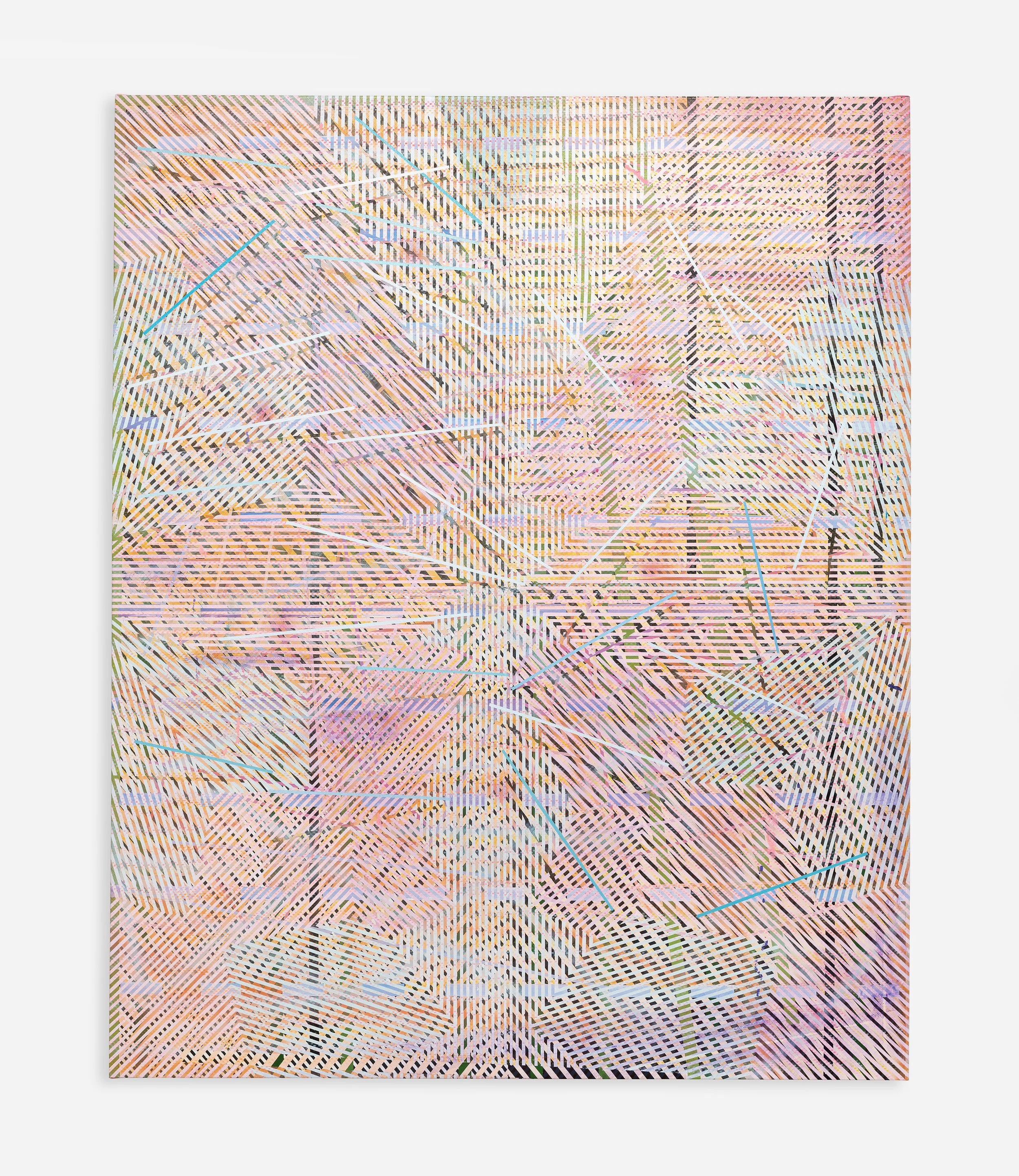   Kelley Johnson   Illusive Space , 2023 Acrylic and flashe on canvas 74 x 60 in 188 x 152.4 cm 