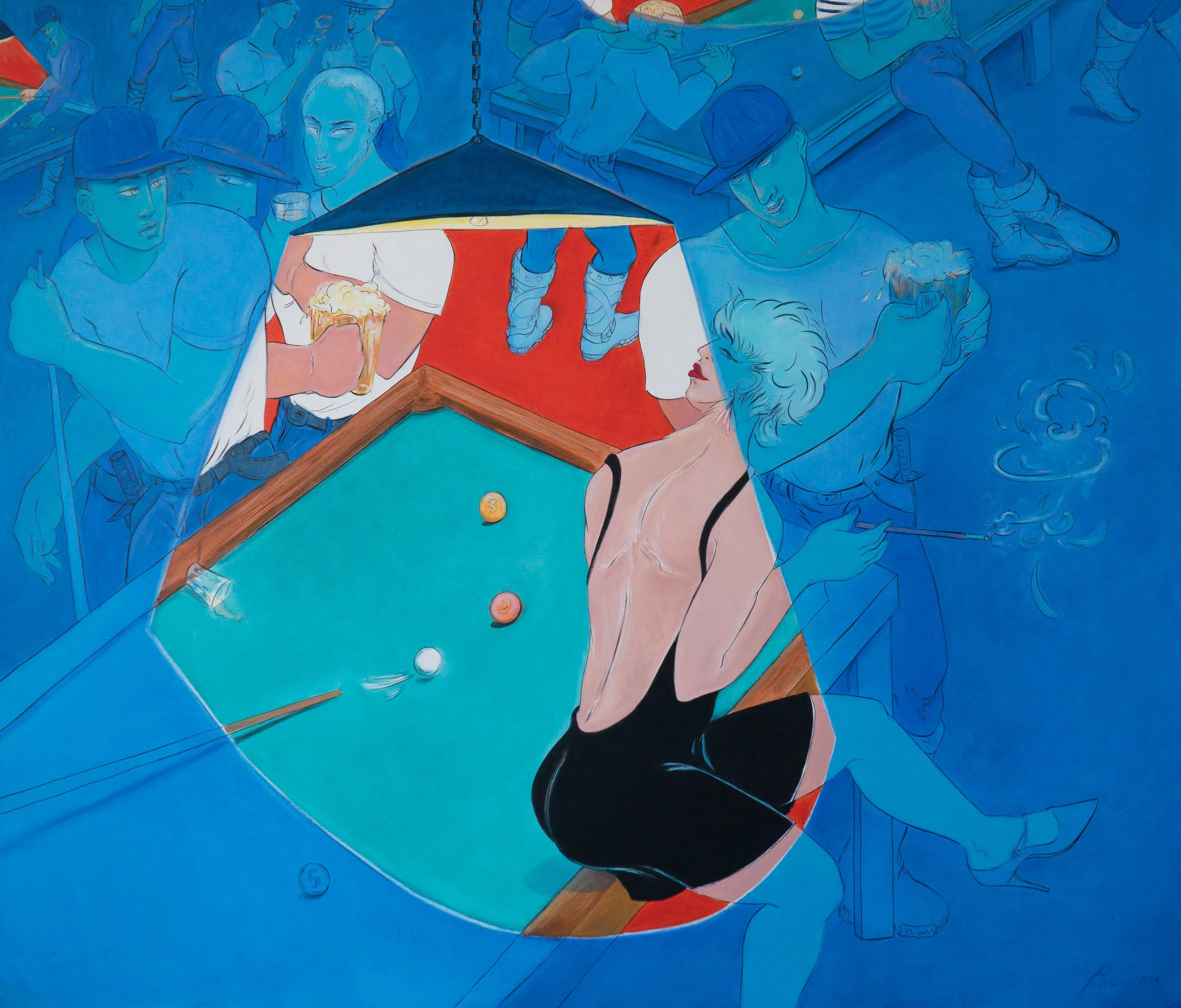   Rocío García   ¿QUIERES JUGAR, BABY? , 2024 Oil on Canvas 63 x 74 3/4 in 160 x 190 cm 