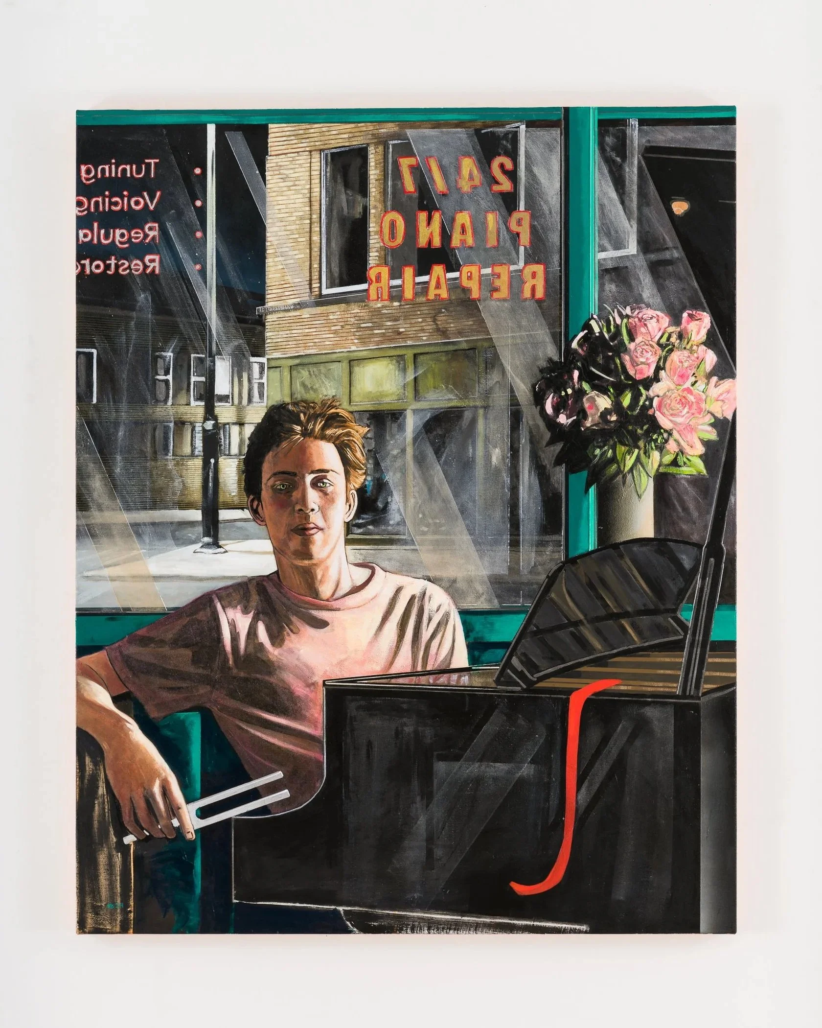   Hernan Bas   Needless Thing , 2024 Acrylic on linen 50 x 40 inches 