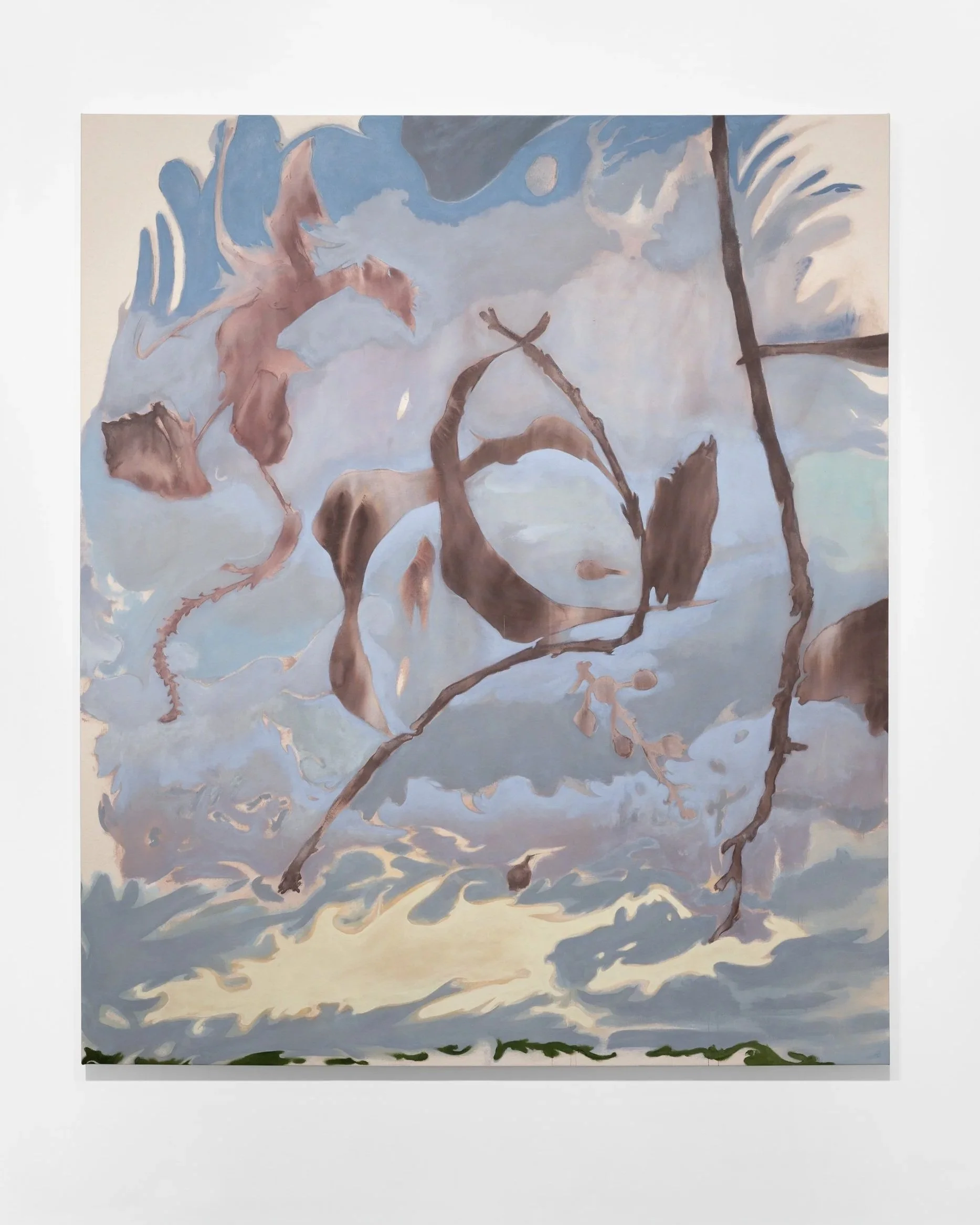   Noah Cribb   Arrangement of Momentum, Tonie box lullaby , 2025 Acrylic on canvas 87 x 76 in 221 x 193 cm 