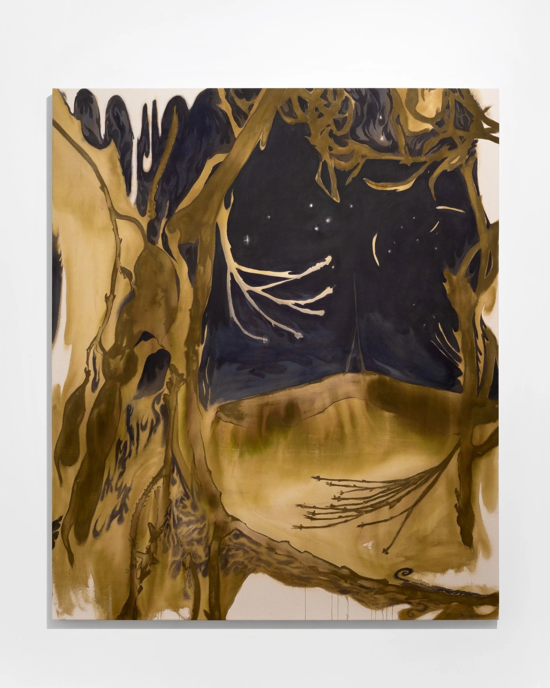   Noah Cribb   Arrangement of momentum, The North Green Mountains , 2025 Acrylic on canvas 70 x 58 1/2 in 177.8 x 148.6 cm 