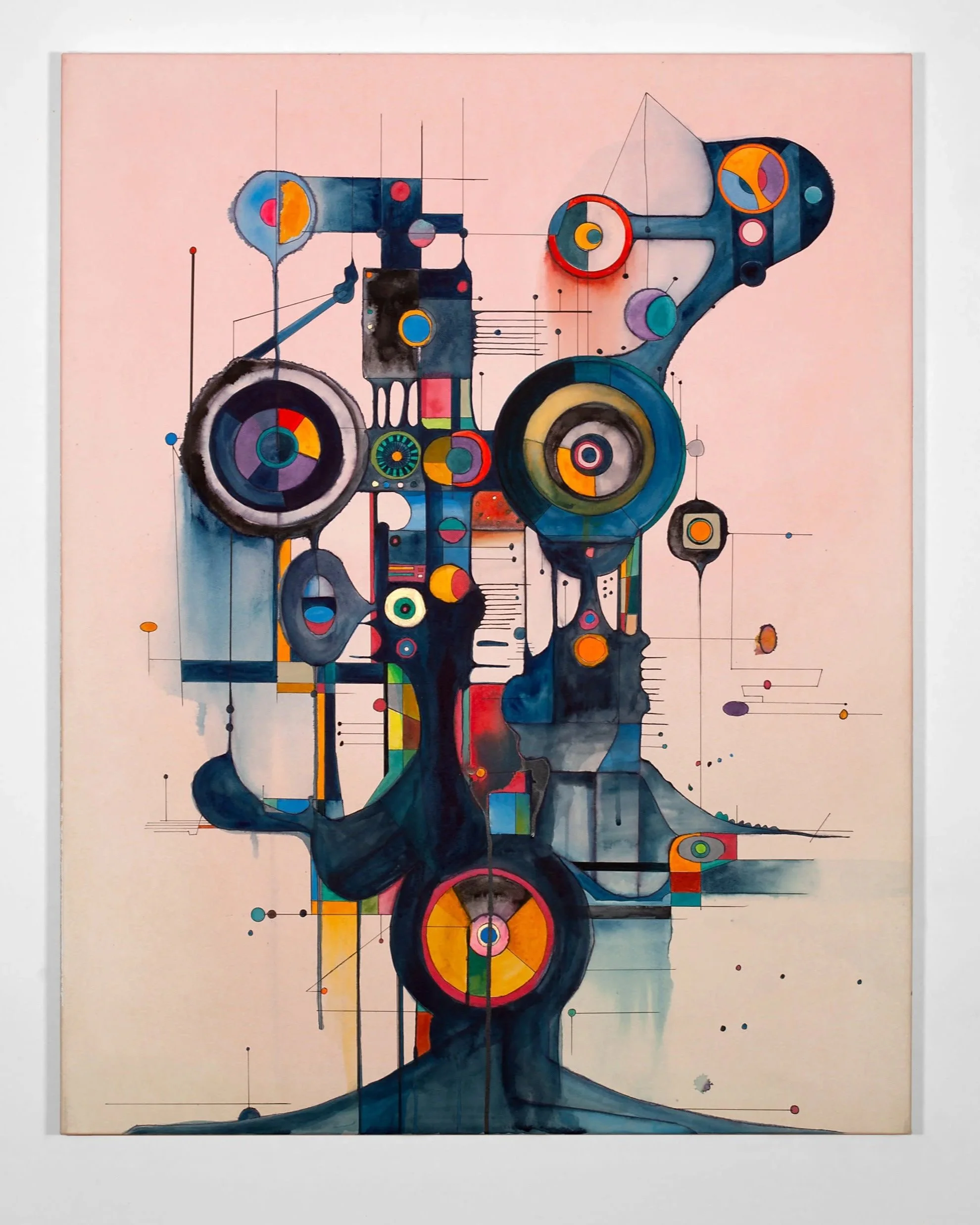   Luis Gispert   Morality Hive II , 2025 Watercolor on paper 40 x 30 in 101.6 x 76.2 cm 