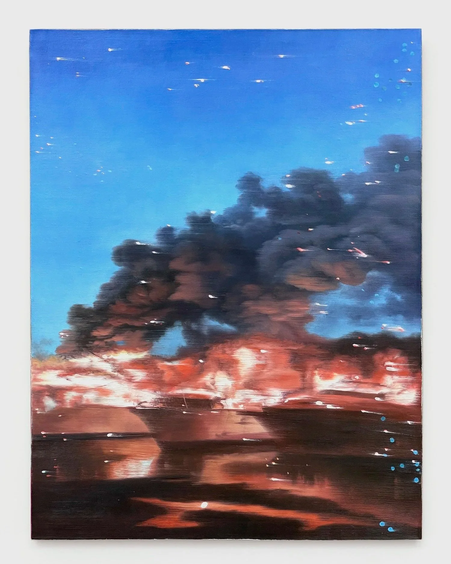   Luis Gispert    The Night of the Gifts , 2021  Oil on linen  29.5 x 22.1 inches  