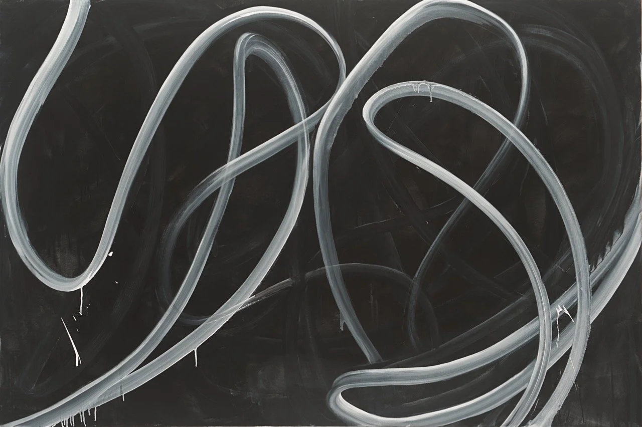   Mark Sheinkman   Indiana , 2025 Acrylic on linen 48 x 72 in 121.9 x 182.9 cm 