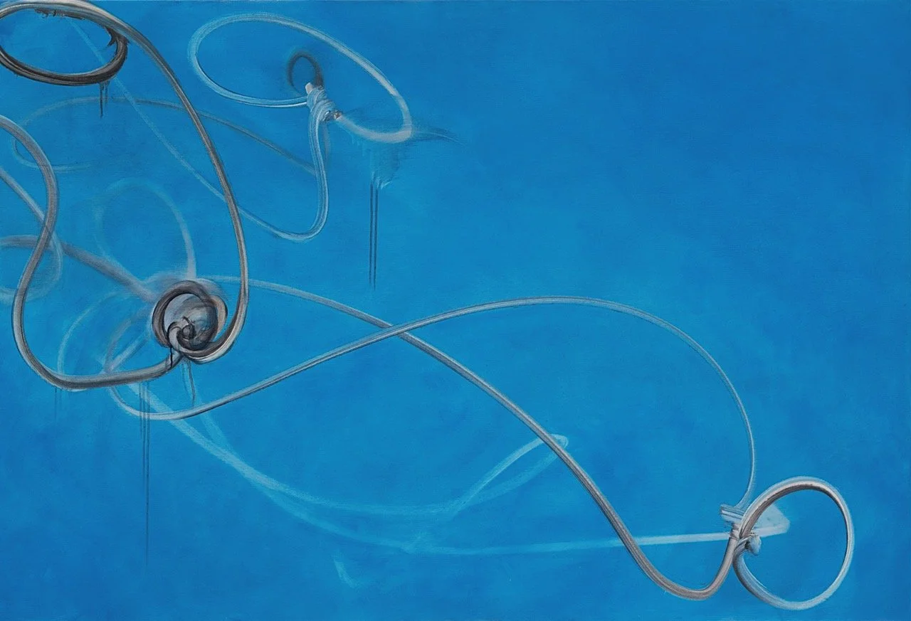   Mark Sheinkman   Eramus , 2025 Oil on linen 48 x 72 in 121.9 x 182.9 cm 