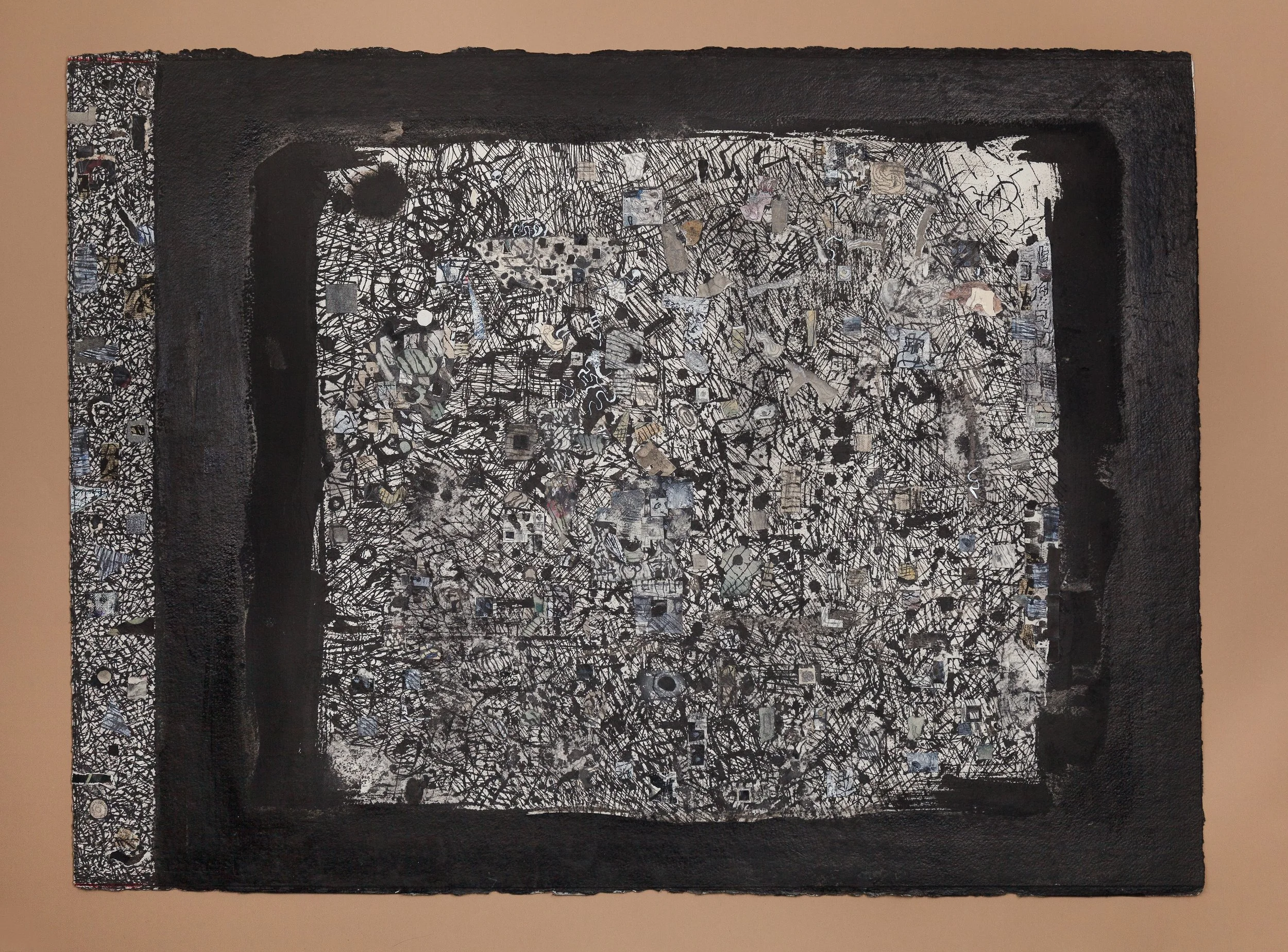   Salvatore La Rosa  Untitled, 2017 Graphite, ink, and collage on paper 22 1/2 x 30 1/4 in 57.1 x 76.8 cm 