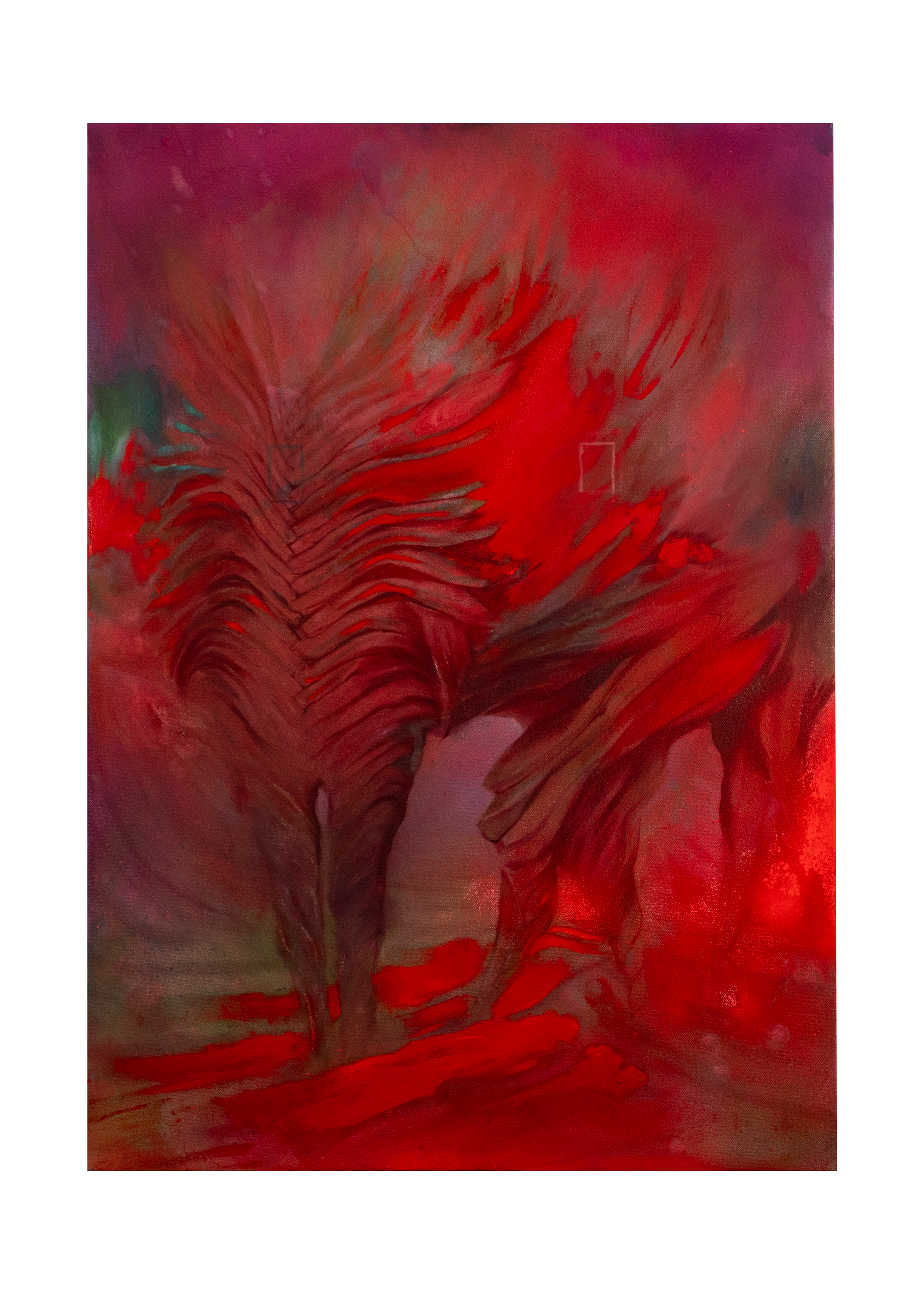   Leo Castañeda   Multi Fire Traveller Other,  2025 Oil and Acrylic on Canvas 30 x 20 in 76.2 x 50.8 cm 