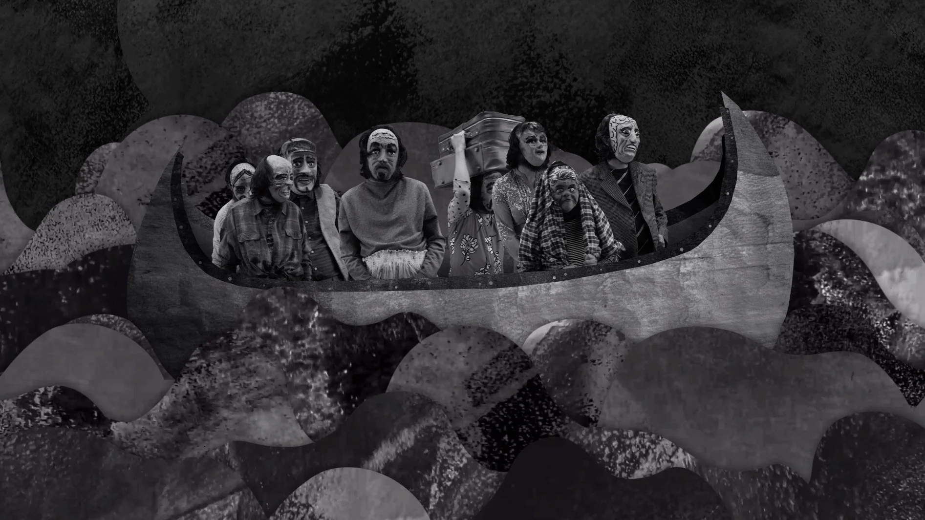   Edison Peñafiel   MARE MAGNVM -  Video Installation Still, 2021 12 Channel Video Installation 30 minutes 60 x 60 x 10 feet 