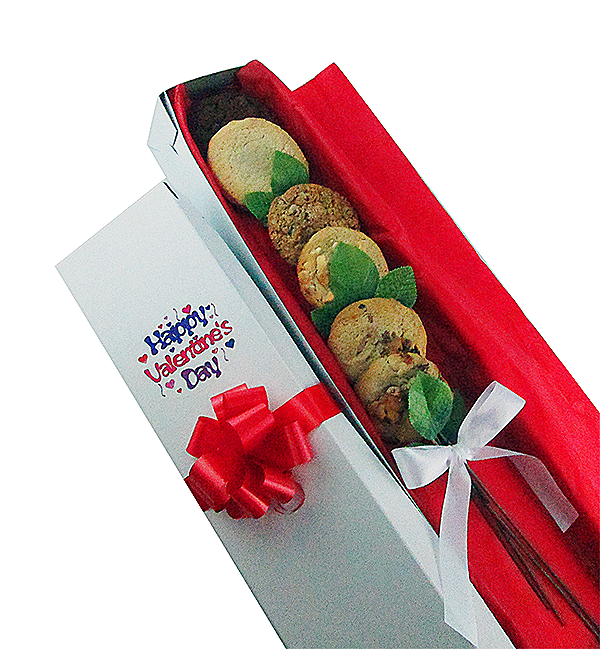 Valentine's Day Cookie Long Stem Gift GF