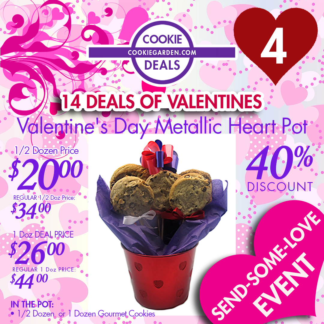 Valentine's Day Metallic Heart Pot