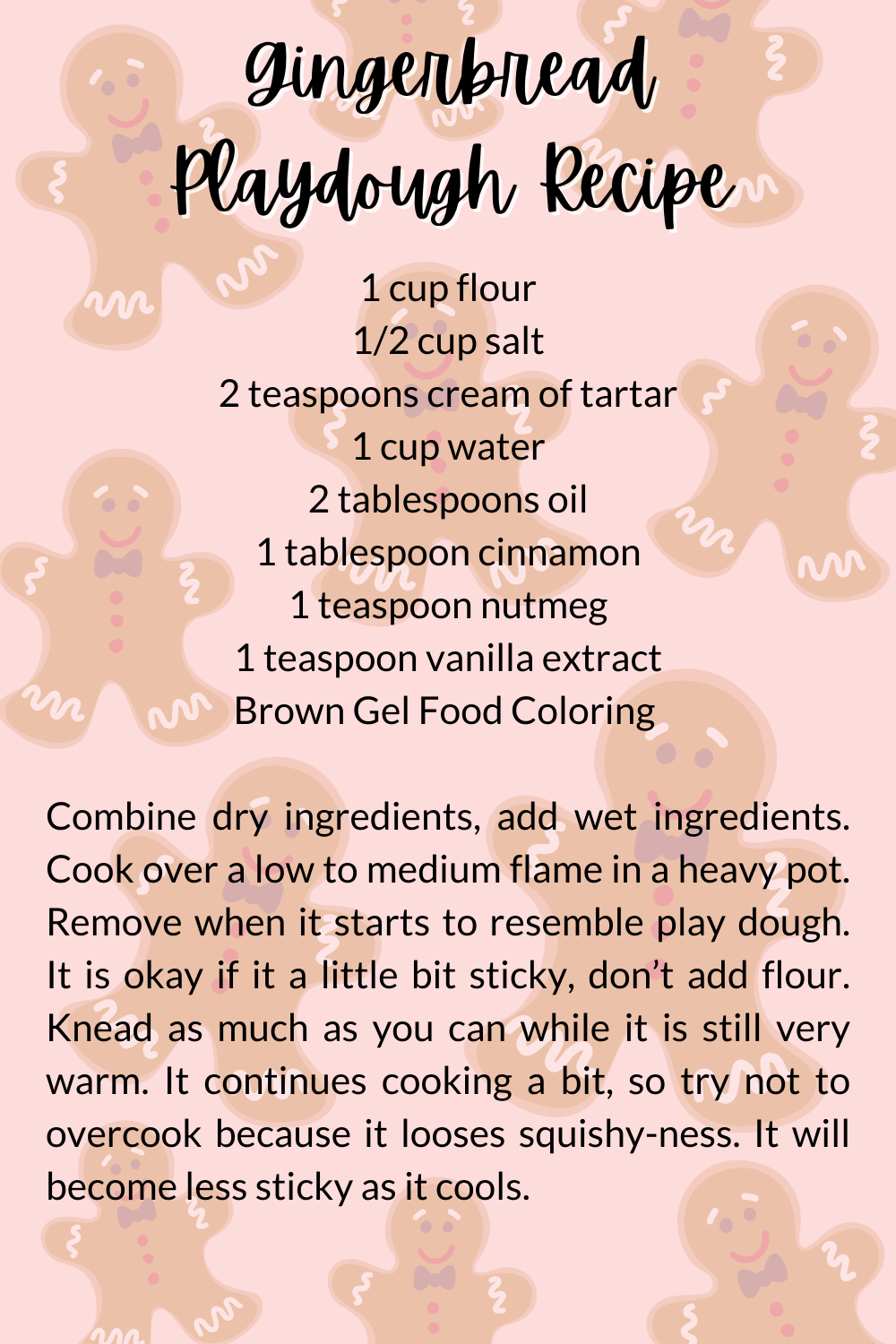 Gingerbread Playdough Recipe — the Workspace for Children