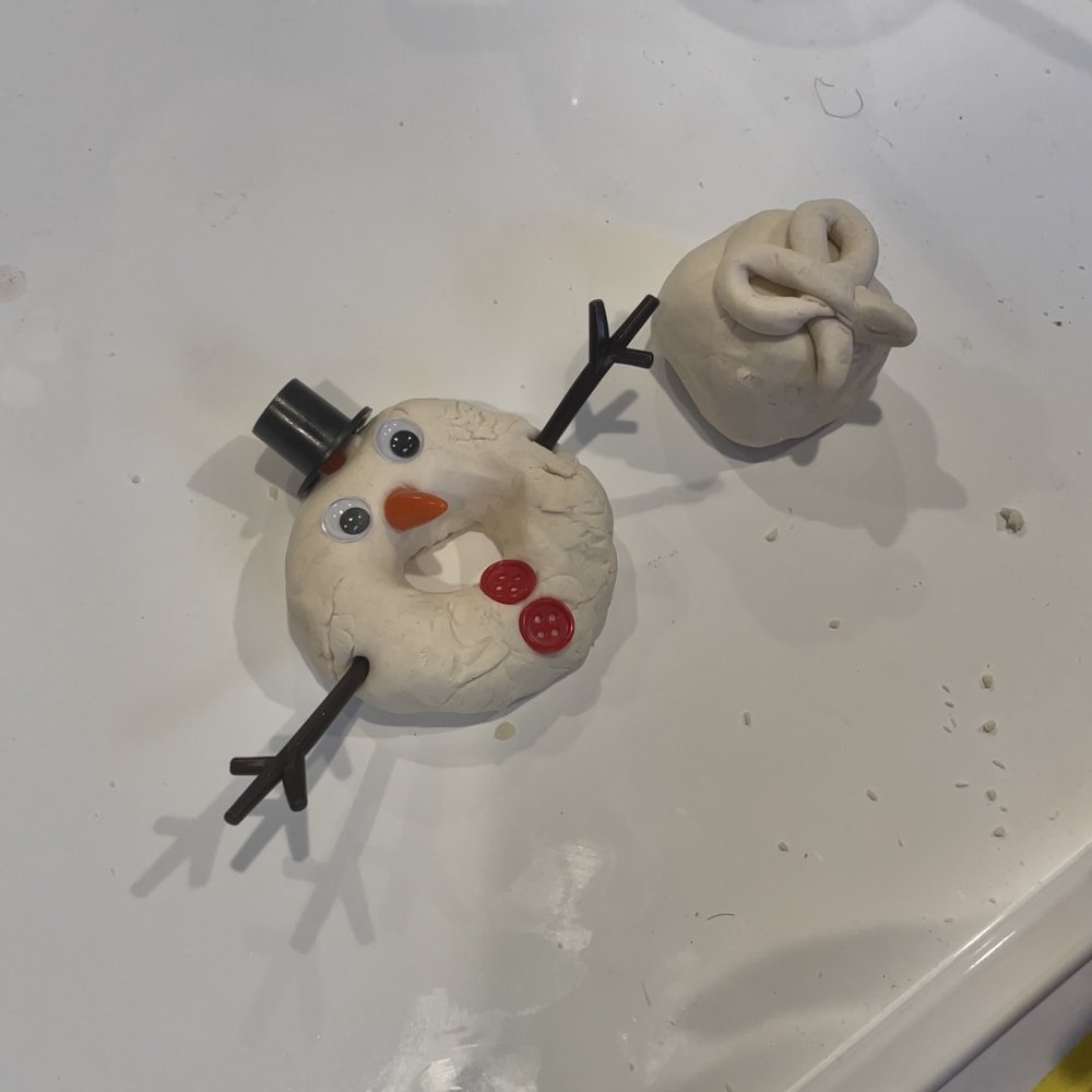 Snowman Playdough Activity