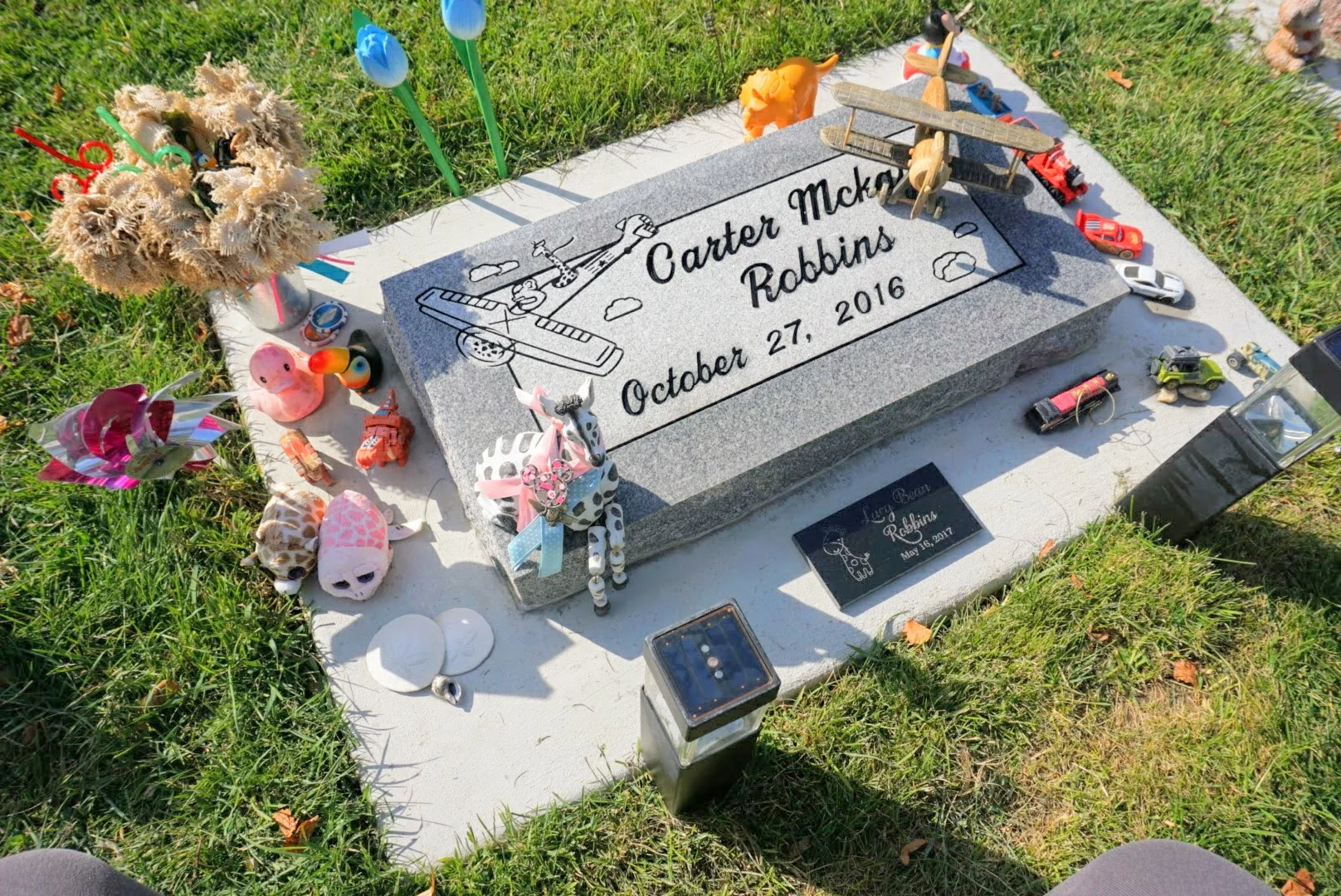 A grave marker for little bean.