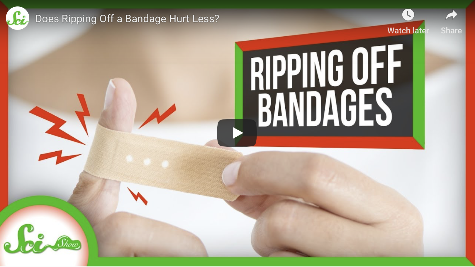 Does Ripping Off a Bandage Hurt Less?