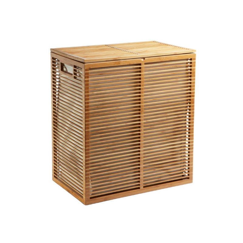 Divided Bamboo Hamper