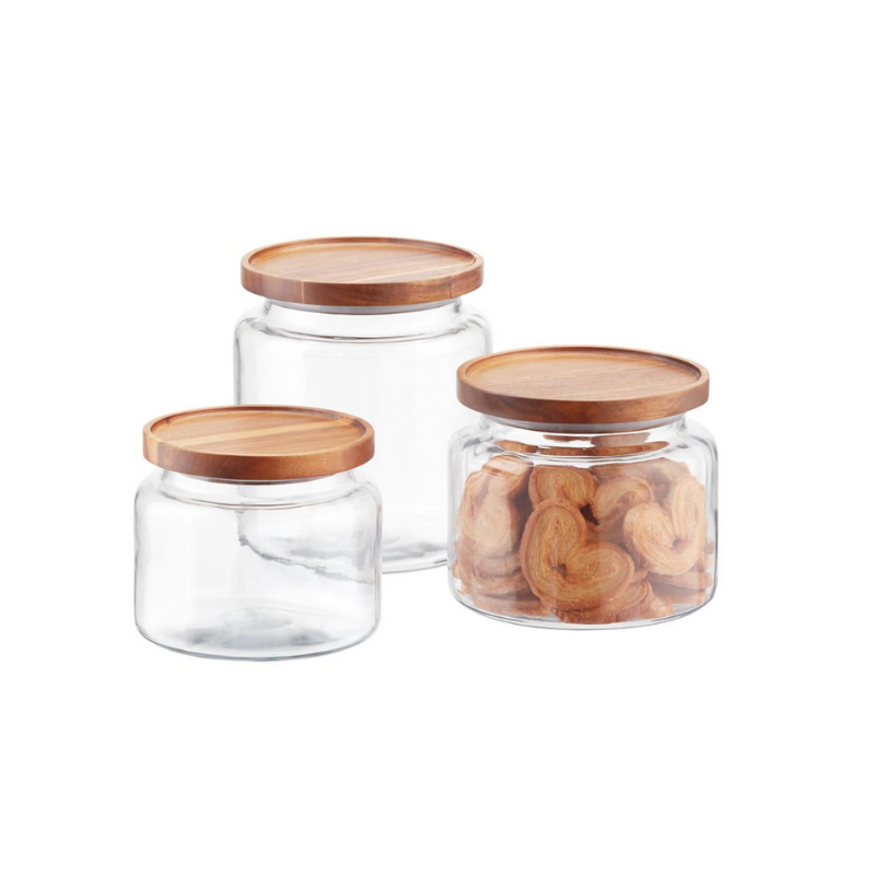 Jars w/Acacia Lids
