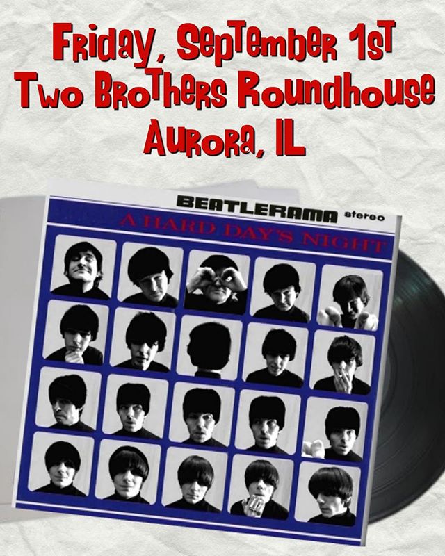 We are playing a special pre-#Beatleblast show Friday, September 1st at @twobrothersbrewingcompany in Aurora! 930pm