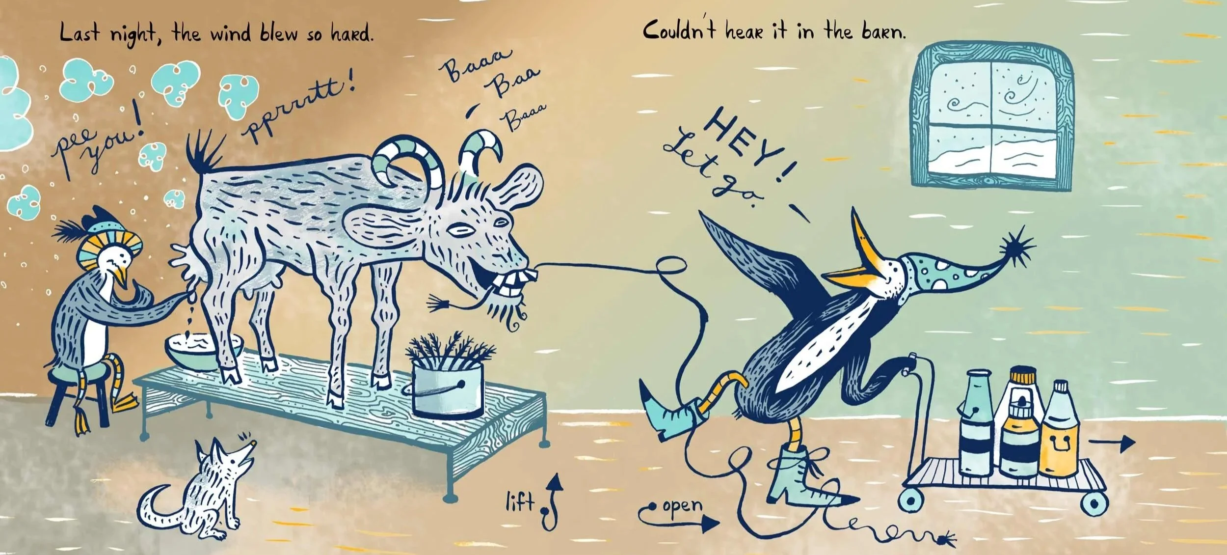 book spread - goat milking