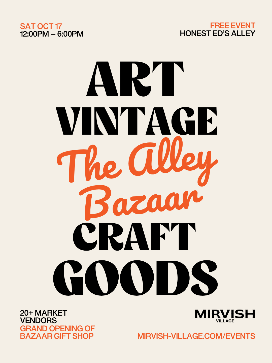 Coming up in Honest Ed's Alley!