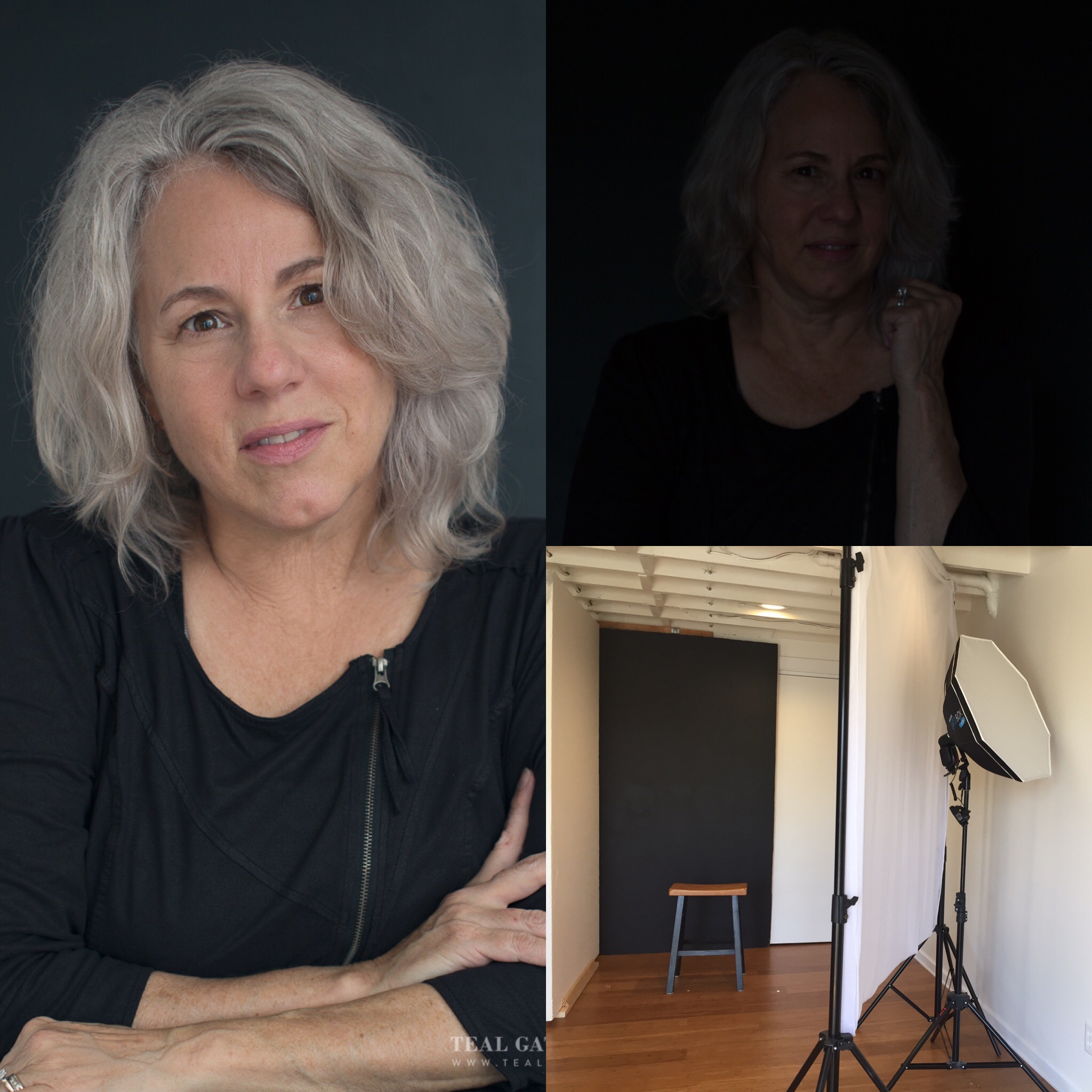 Top Right-Ambient light, no speed light. Bottom Right - The setup in studio. Left - With speed light.....That's me :-)
