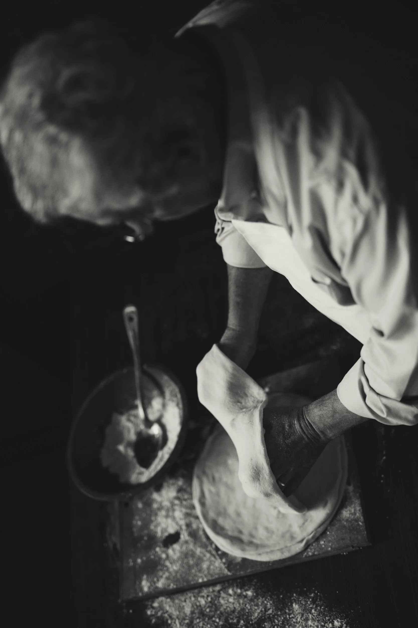 Hand tossed traditional pizza dough 