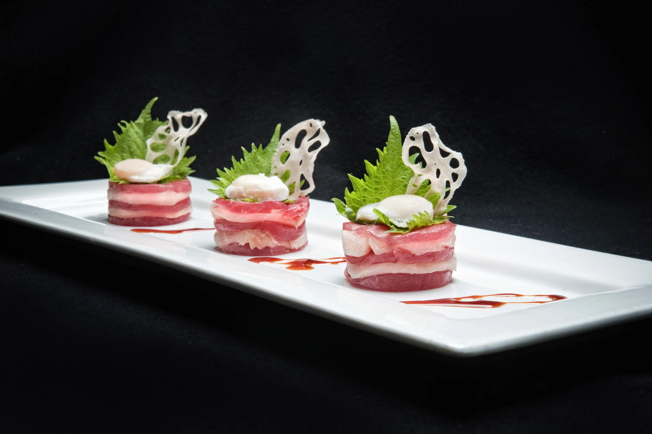 Raw Ahi tuna with homemade cream cheese