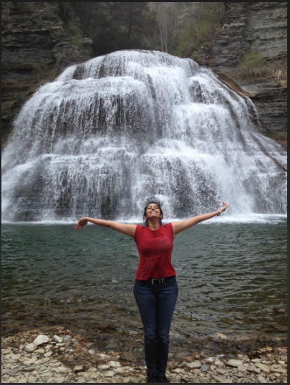Me with the falls at Robert Treman Park in 2012/2013