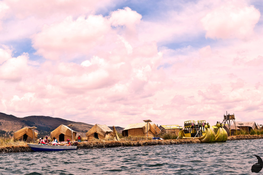 Reed houses on Lake Titicaca