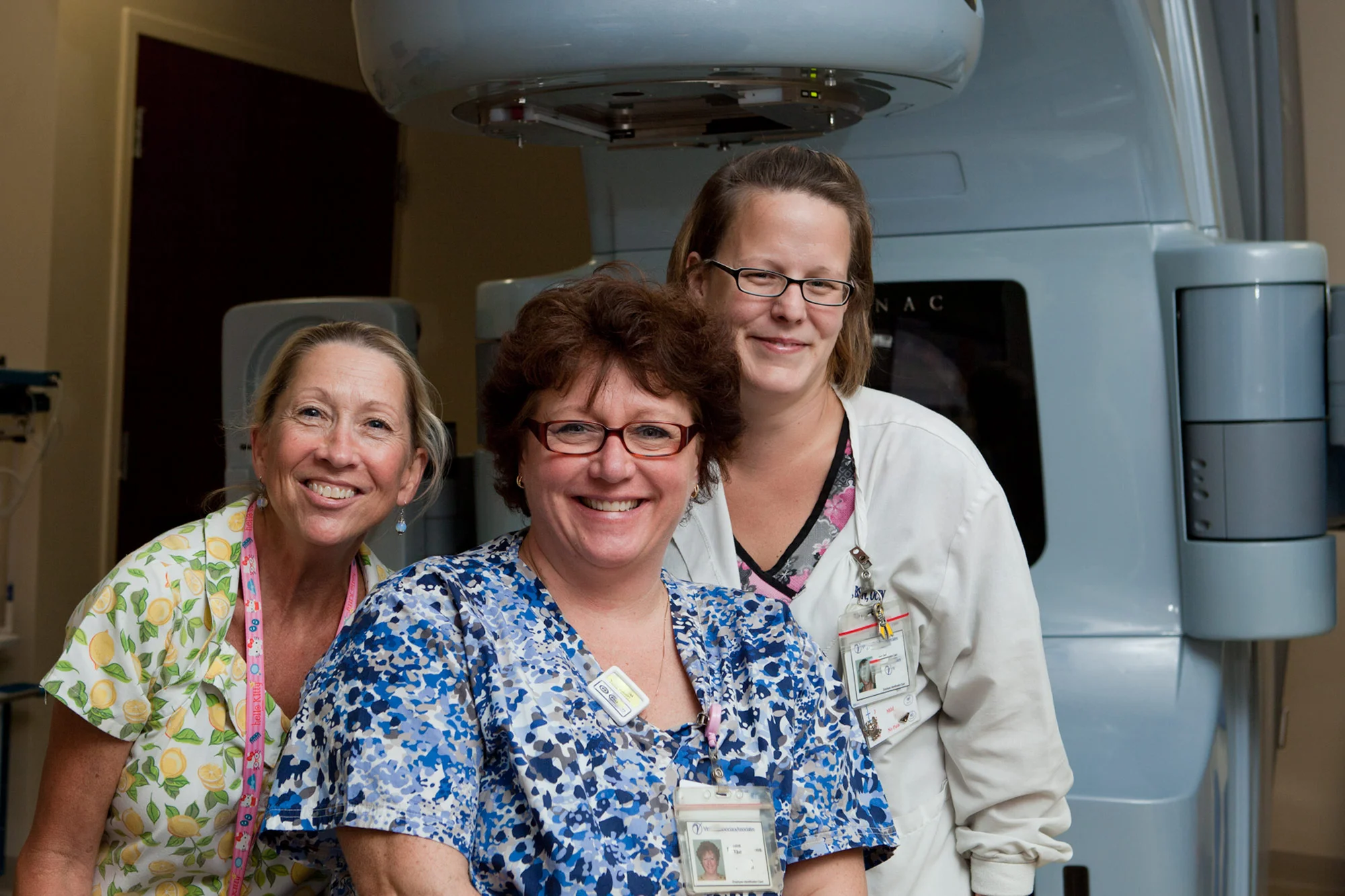 Three nurses at CT scan VOA