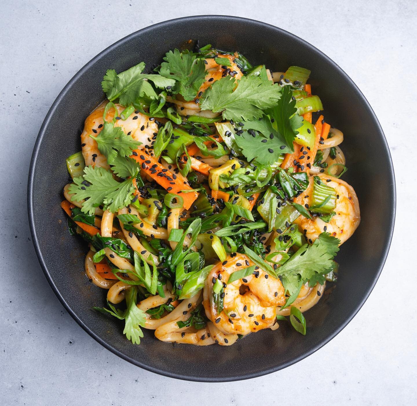 School is officially out, the weather is beautiful and the noodles are eminently slurpable. We've got some gorgeous bok choy from @northharvestcsa that we tossed in with some gochujang shrimp and a little bit of @moon.lightmeadows chili crisp for the