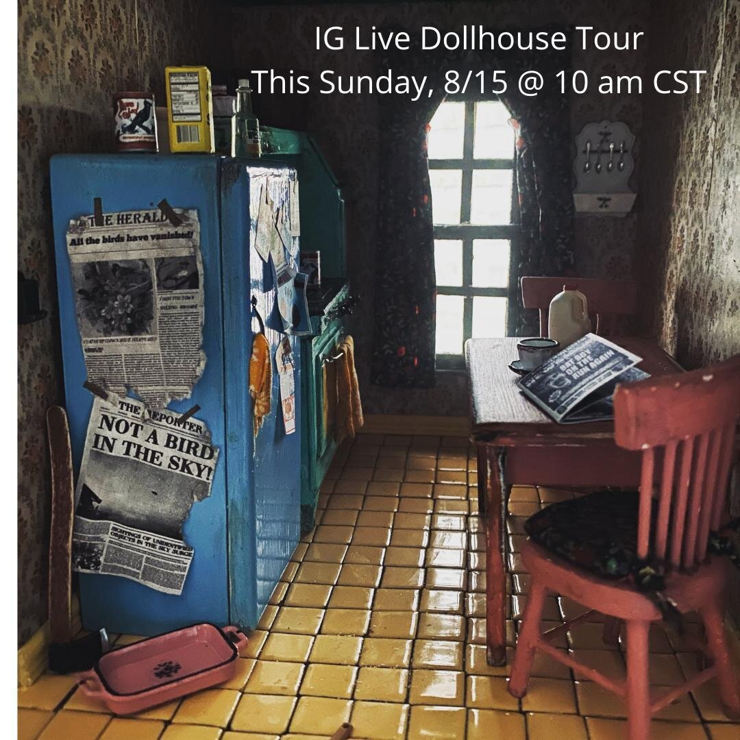 🏠 DOLLHOUSE TOUR 🏠⁠
⁠
THIS SUNDAY @ 10 am CST⁠
⁠
I'm going to go live this weekend to share the work I've done on my dollhouse, tell you what I've learned, talk about the motivation behind it, who I've been learning from, &amp; whatever else you wa