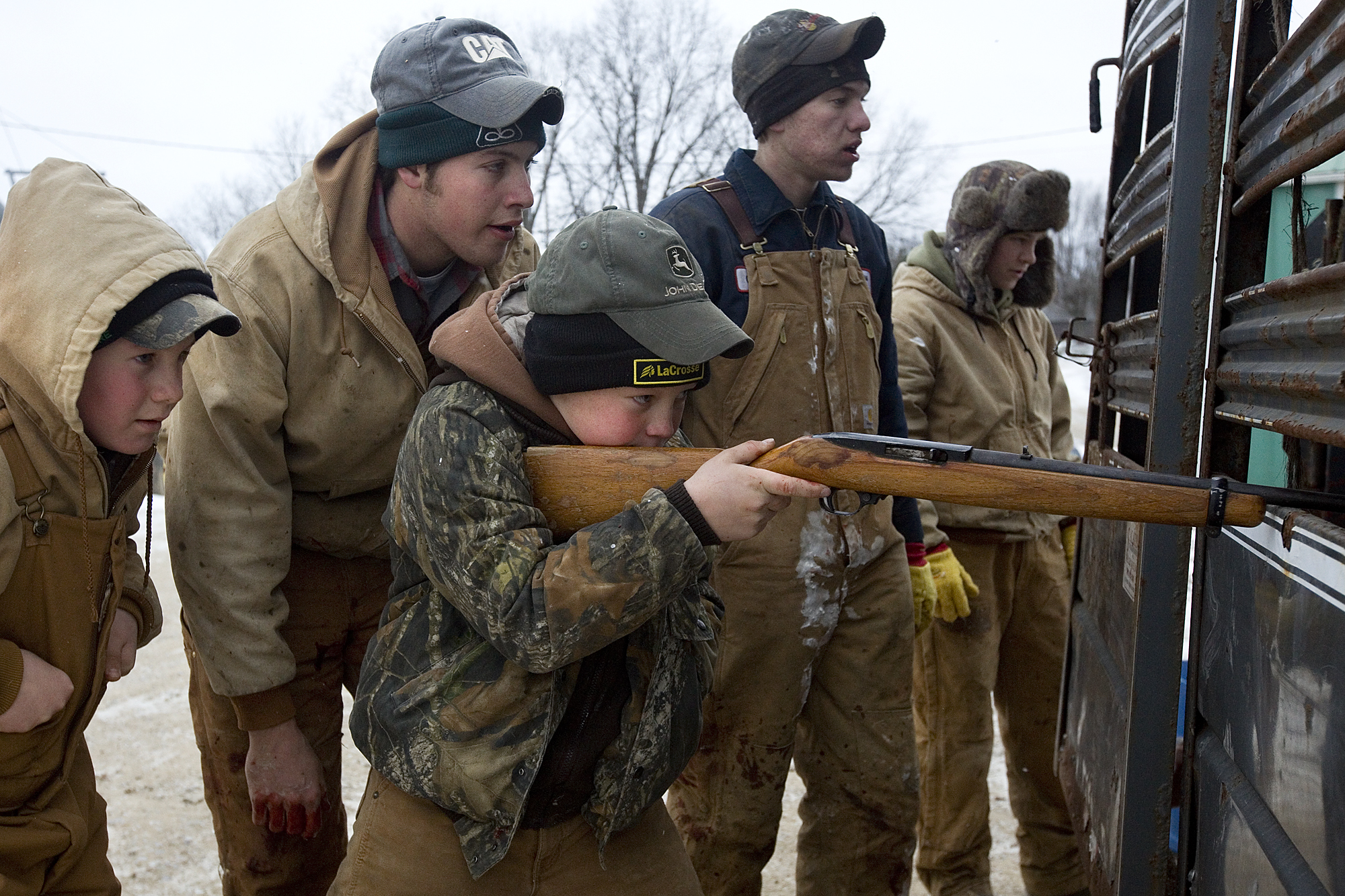 A Family Tradition Every year for dozens of years, the Schwenk family has gathered at the family farm for a weekend of hog butchering. The tradition goes back to the days when farm families gathered to share the work and put the meat on the table.