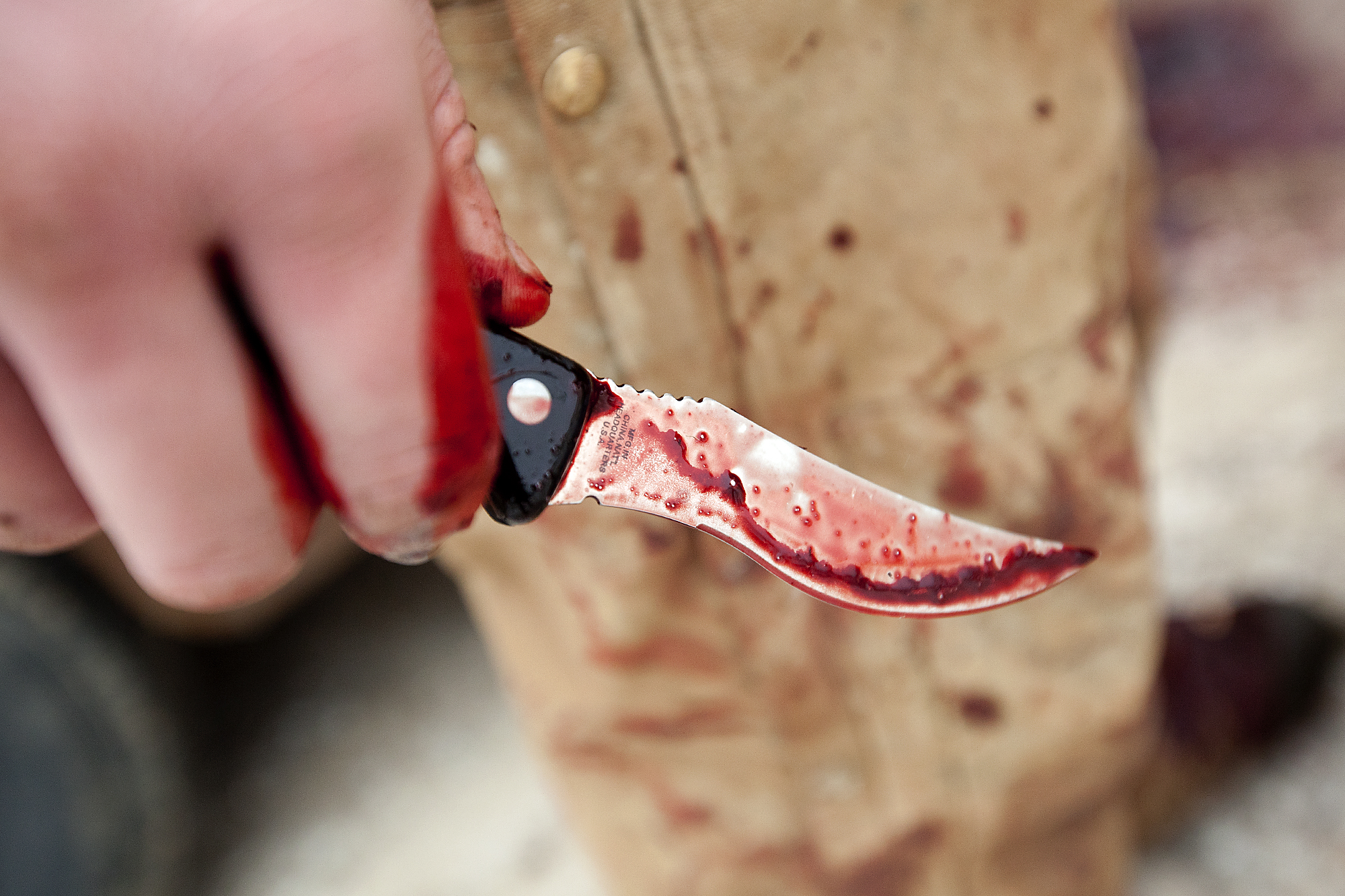No members of the family shy away from any portion of the butchering, no matter how dirty the task.