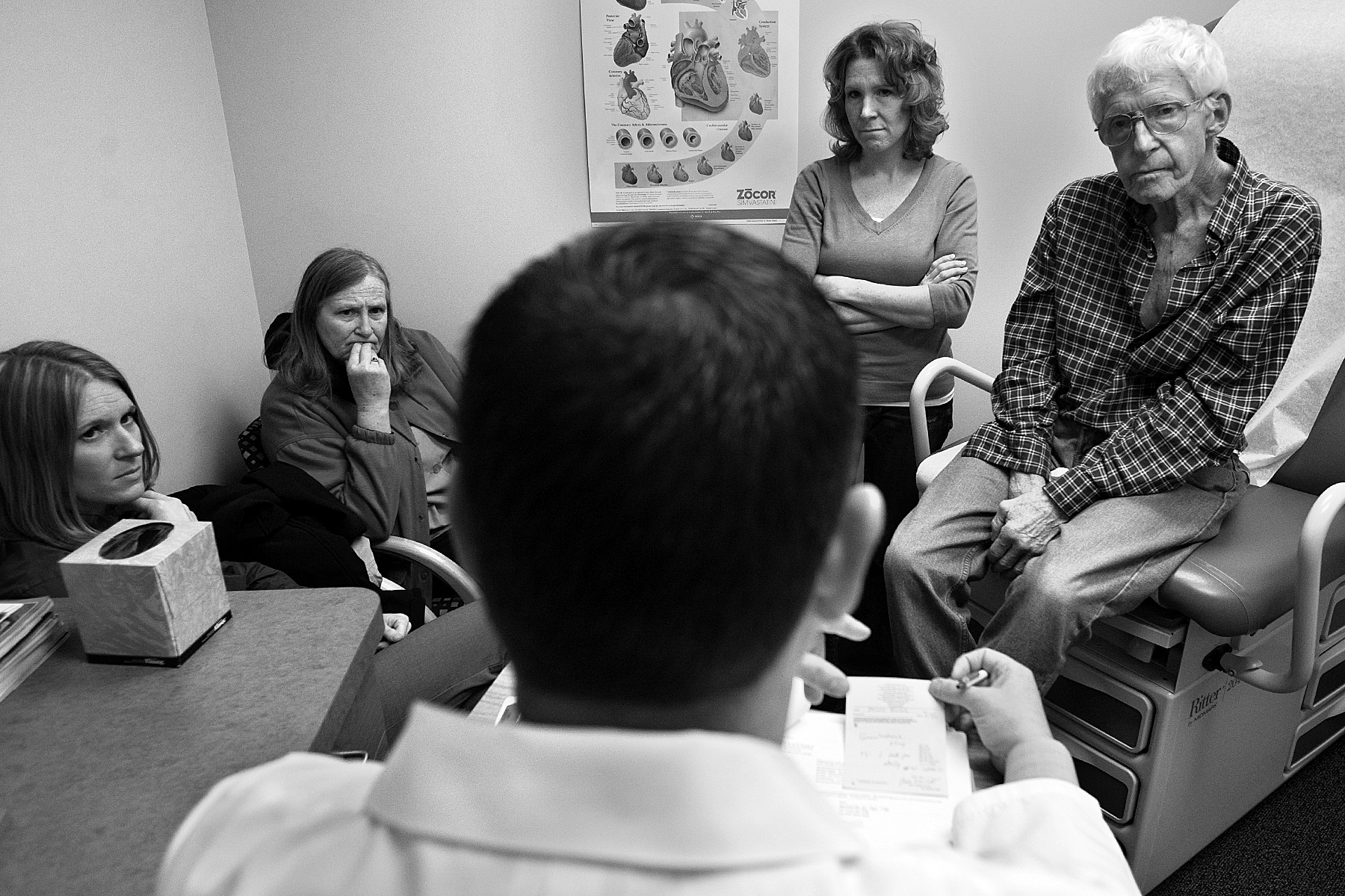 Trips to the doctor’s office for Red turned into a family event of sorts as his wife and two daughters would often accompany him when available. His daughter Brooke Kendall, left, his wife, Bonnie, and his daughter Brandi Buck, all of Jasper, attend