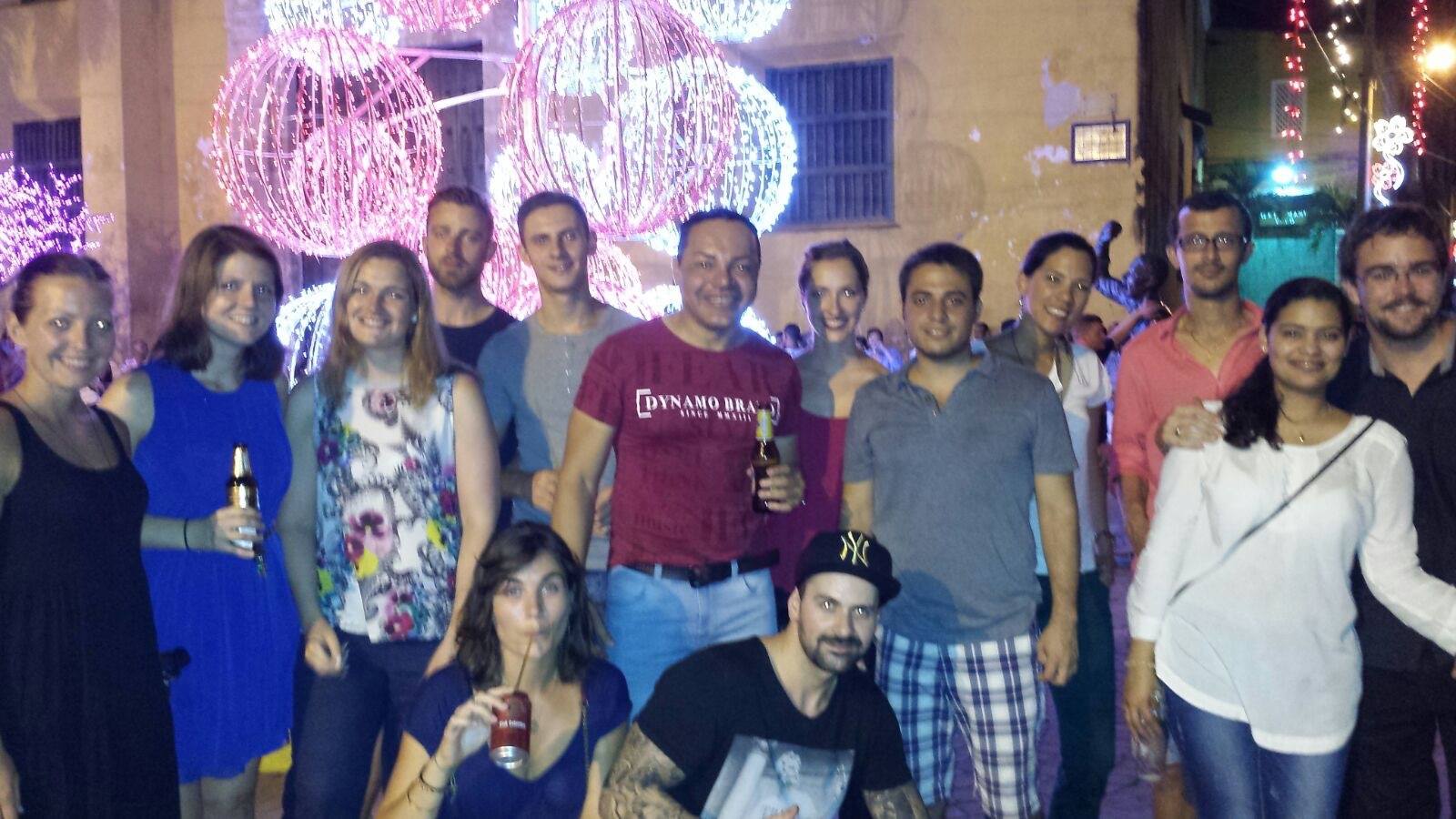 Our December 2015 Nueva Lengua group at Plaza de la Trinidad.