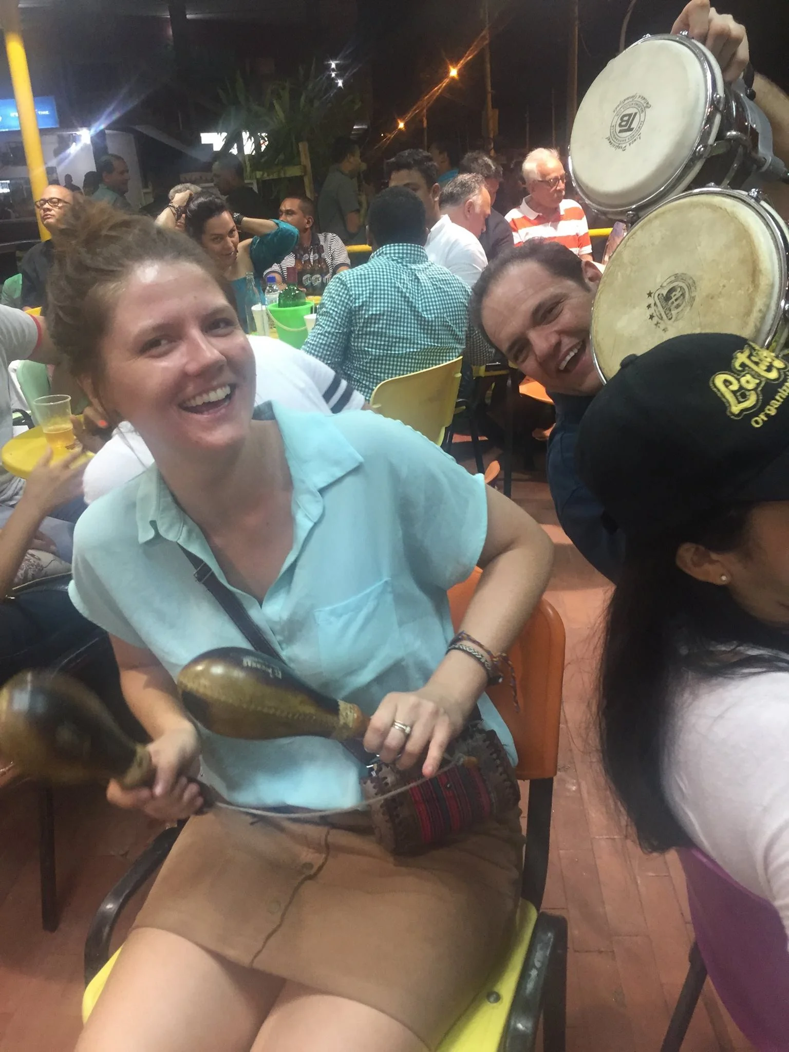 The neighbors brought their own drums - such a fun night!