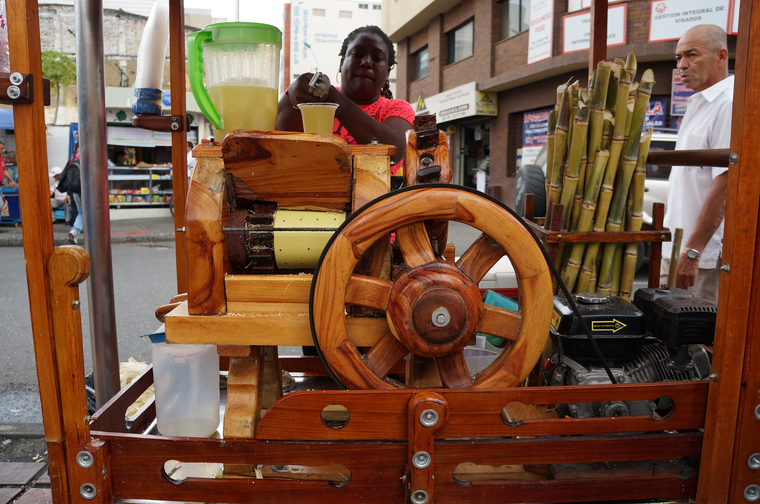 Freshly-made guarapo, or sugar cane juice ~ delicious!