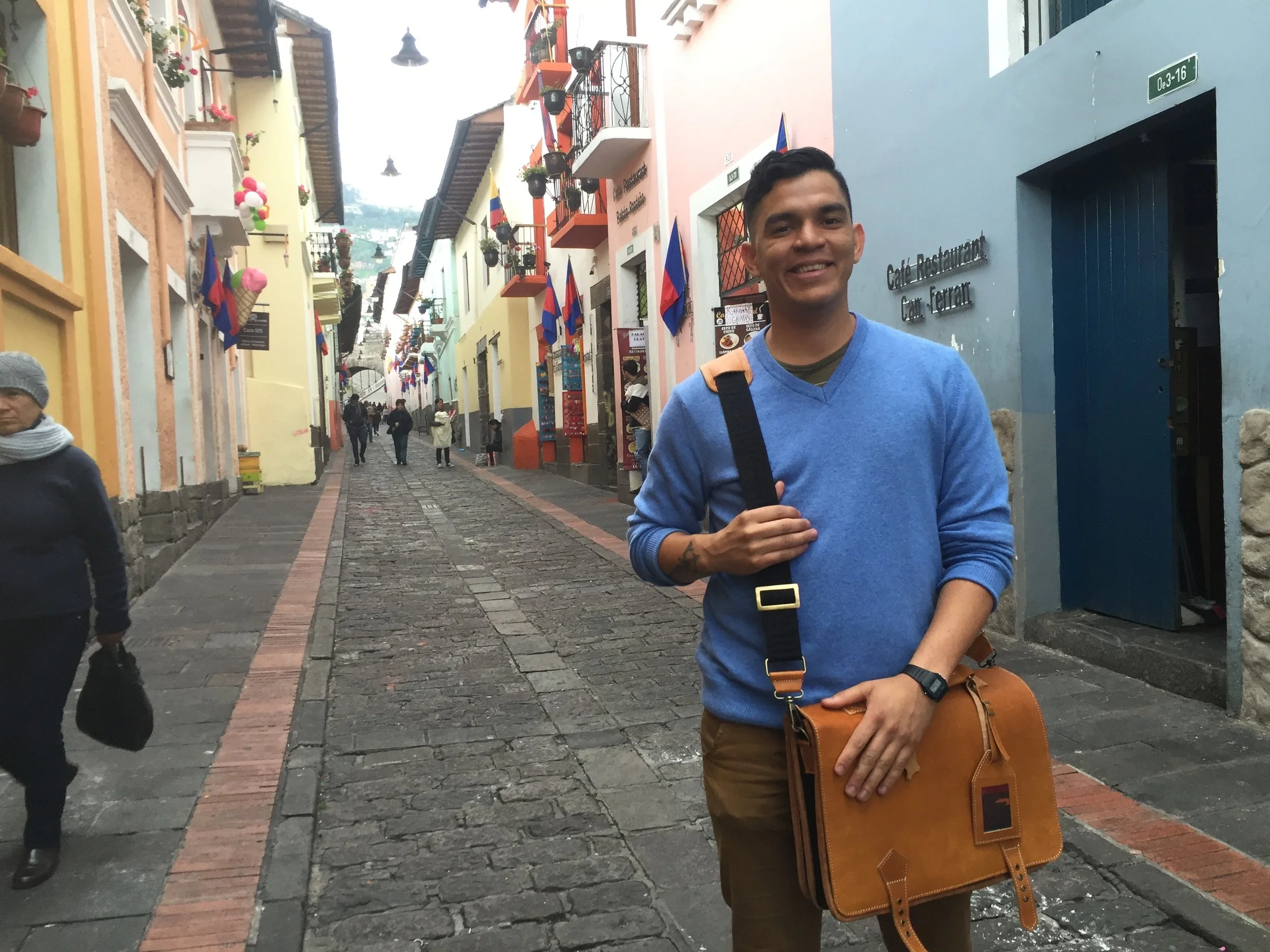 A friend in la Ronda, Quito.