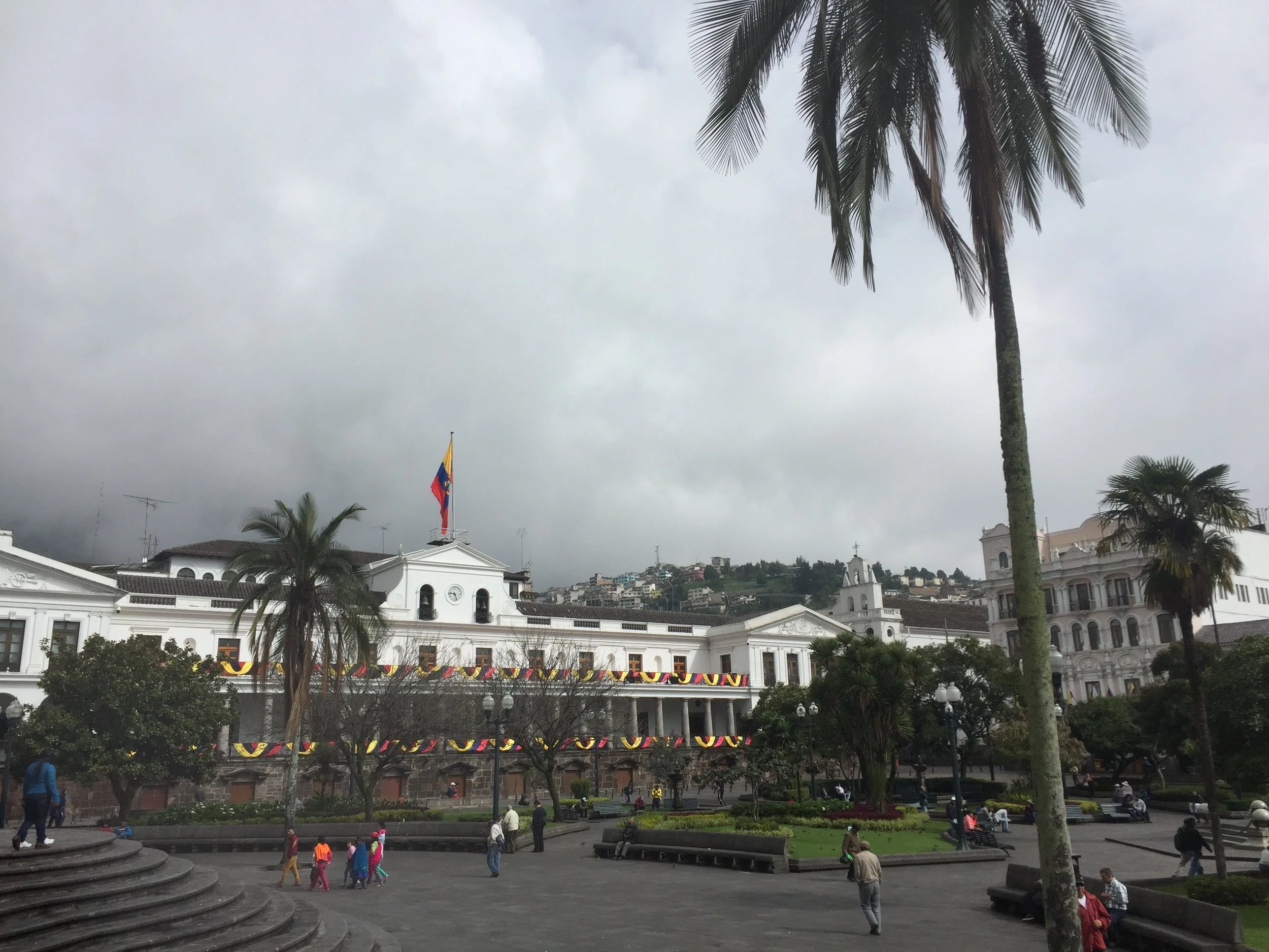 Presidential Palace at the Plaza de la Independencia.