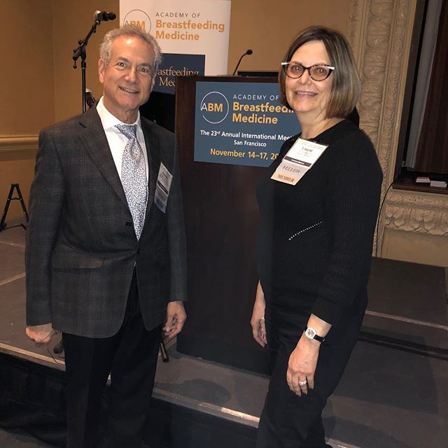 Congratulations to Kenneth Toff DO, IBCLC and Laurie Cohen DO, CLC who tonight, in San Francisco, were awarded Fellowship to the Academy of Breastfeeding Medicine at the 23rd Annual International Meeting of the Academy of Breastfeeding Medicine. Thei