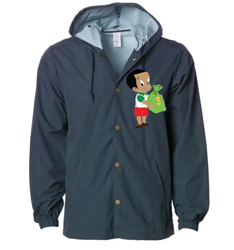 Navy Coach Jacket Hood