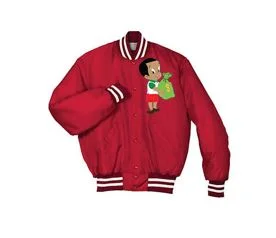 Red White Varsity Bomber